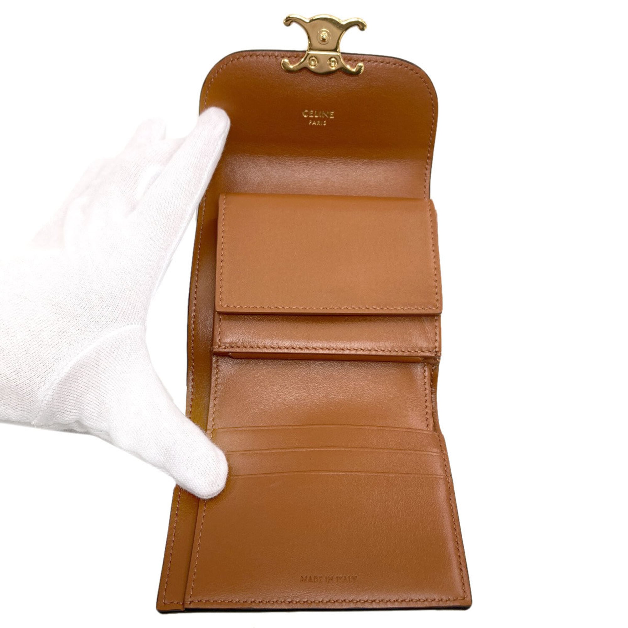 Celine Brown Pvc Wallet (Bi-Fold) (Pre-Owned)