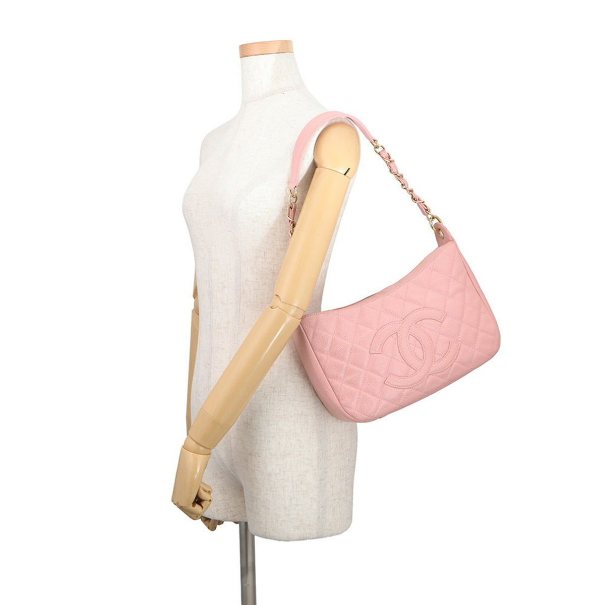Chanel Pink Grained Calfskin Handbag Shoulder Bag (Pre-Owned)