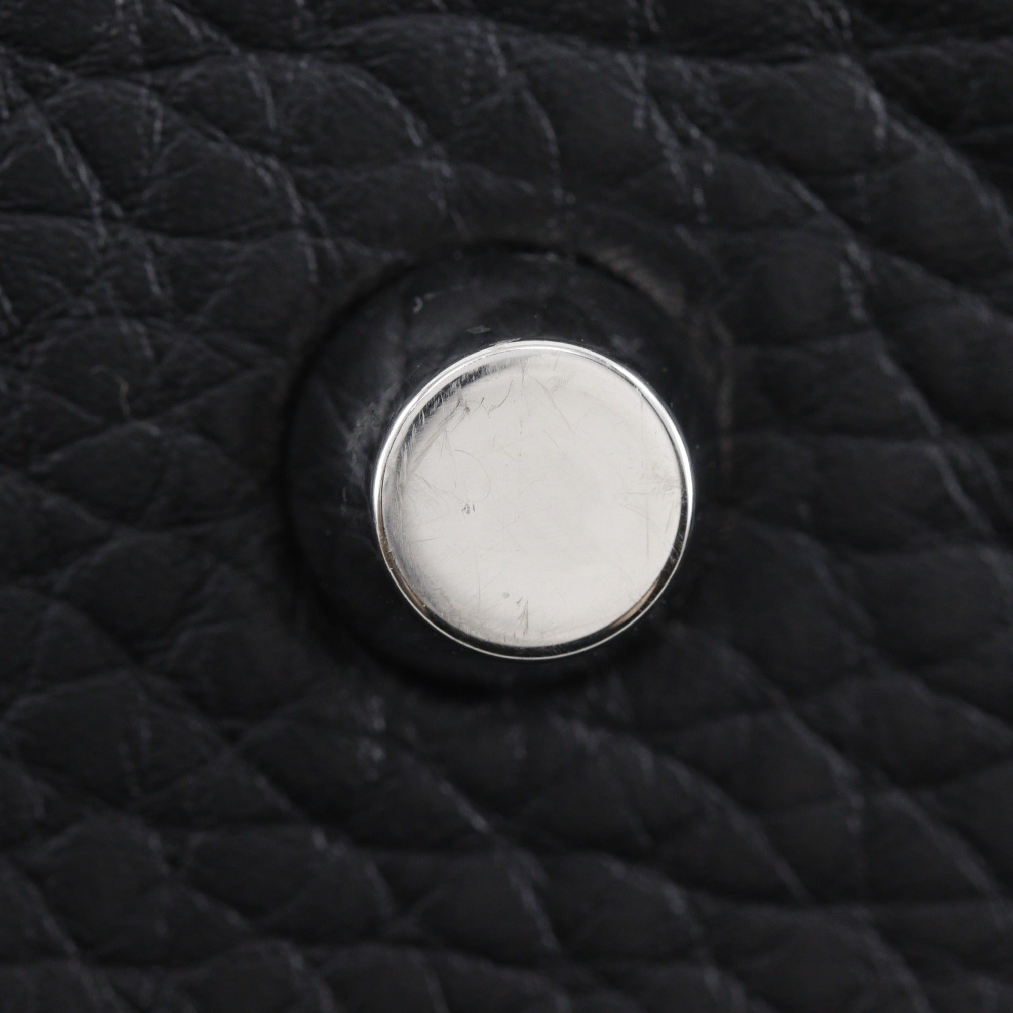 Hermes Black Taurillon Clemence Leather Handbag (Pre-Owned)