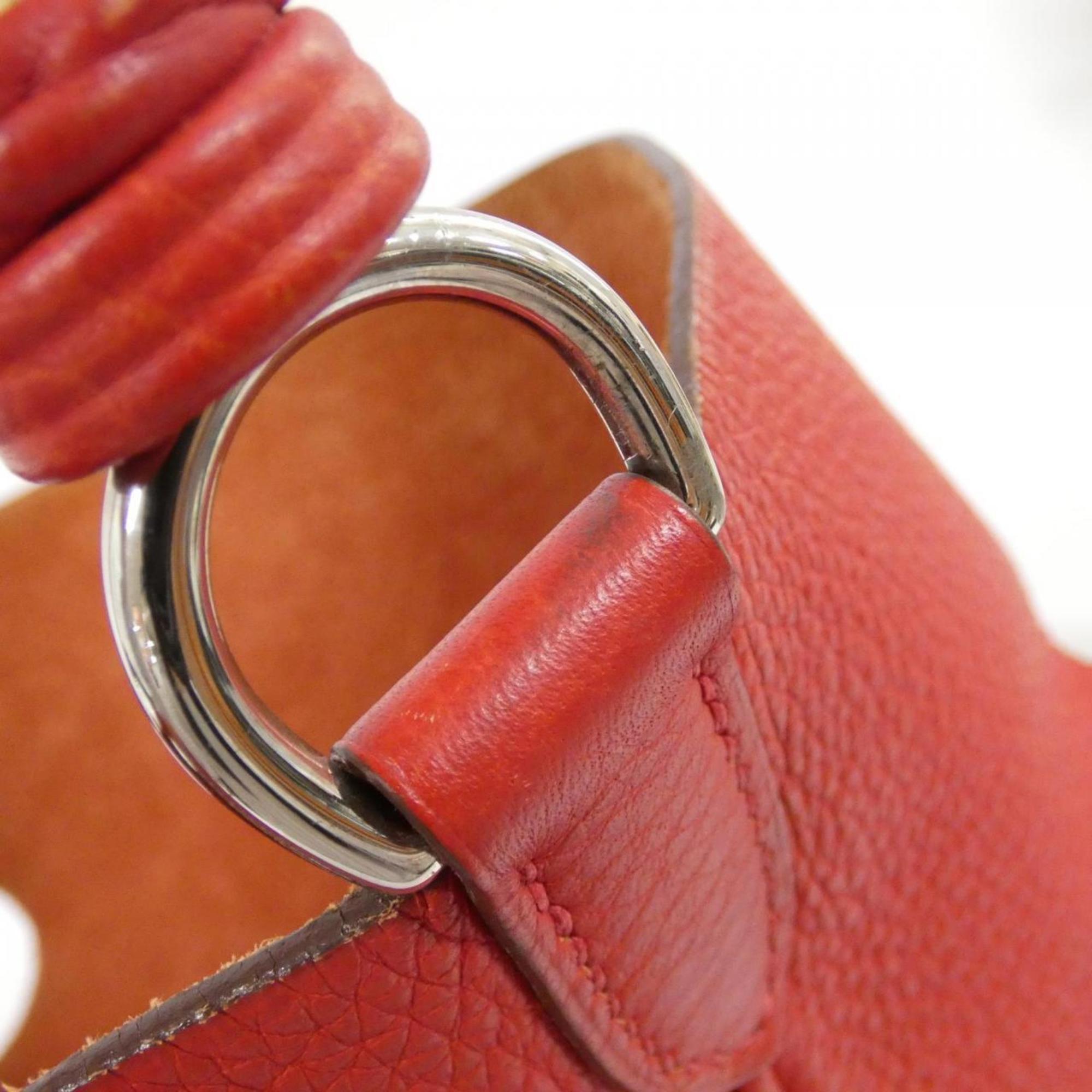 Hermes Rouge Garance Taurillon Clemence Leather Shoulder Bag (Pre-Owned)