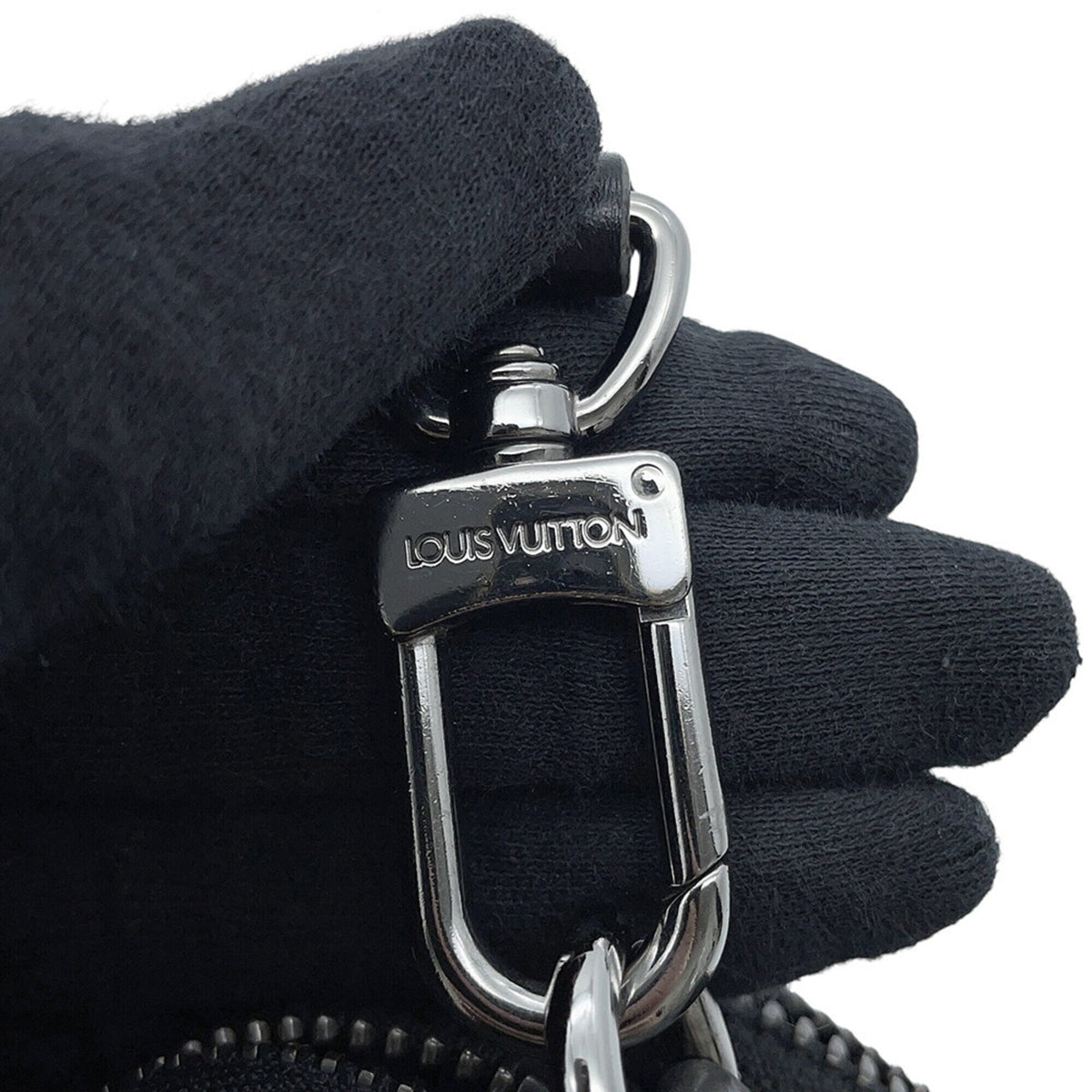 Louis Vuitton Monogram Eclipse Black Noir Monogram Eclipse Pouch Shoulder Bag (Pre-Owned)