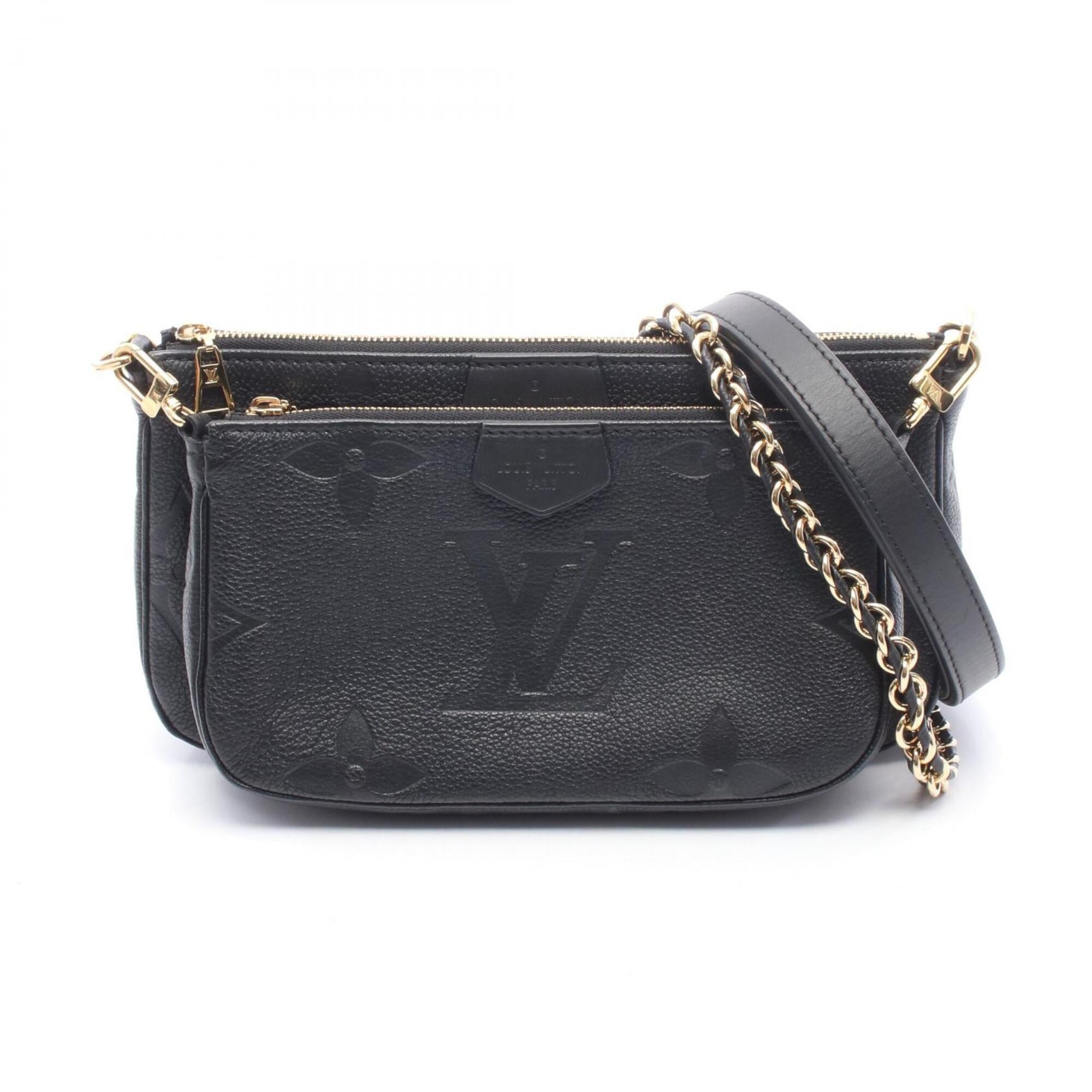 Louis Vuitton Black Noir Monogram Empreinte Handbag Pochette Shoulder Bag (Pre-Owned)