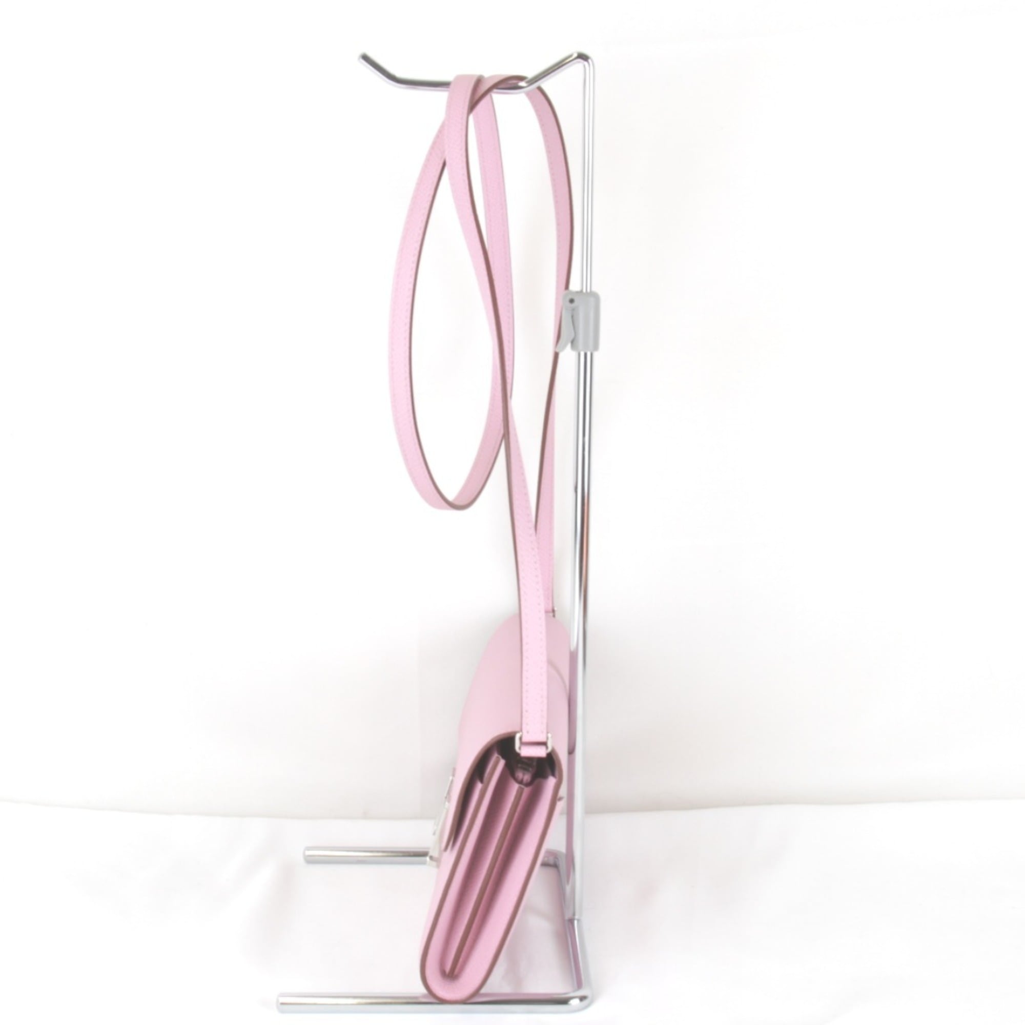 Hermes Pink Leather Pochette Shoulder Bag (Pre-Owned)