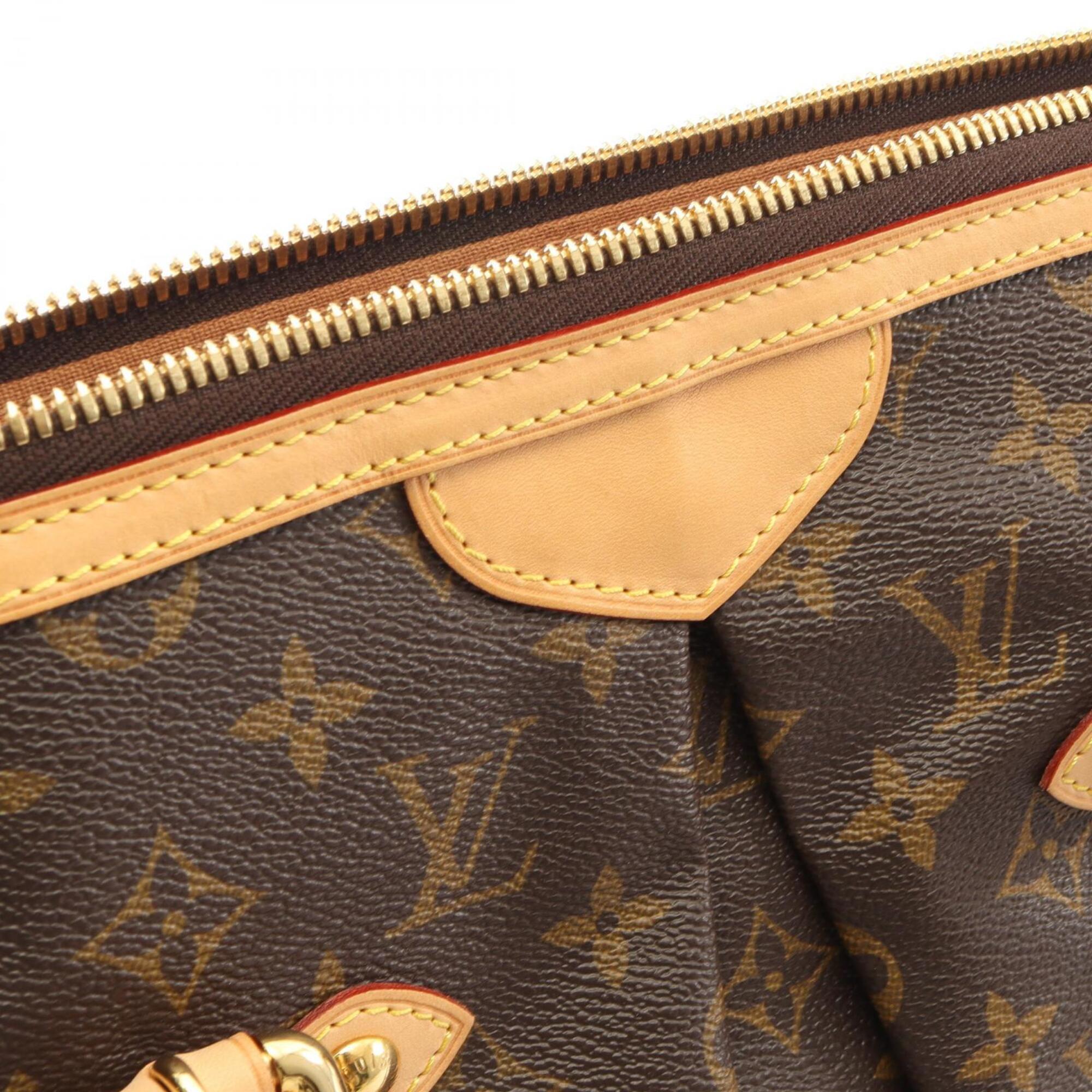 Louis Vuitton Monogram Brown Coated Canvas Leather Handbag Shoulder Bag (Pre-Owned)