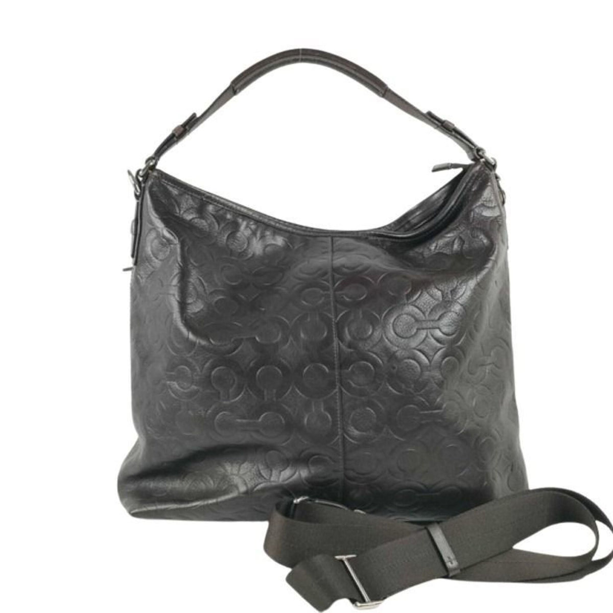 Coach Black Leather Handbag Shoulder Bag Tote Bag (Pre-Owned)
