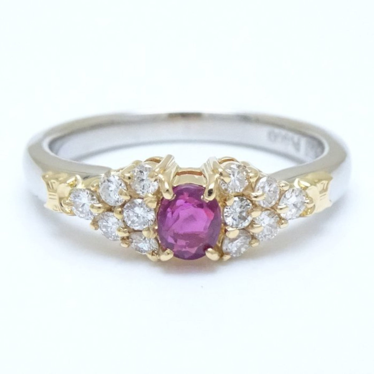 Celine Yellow Platinum 900 Band Ring (Pre-Owned)