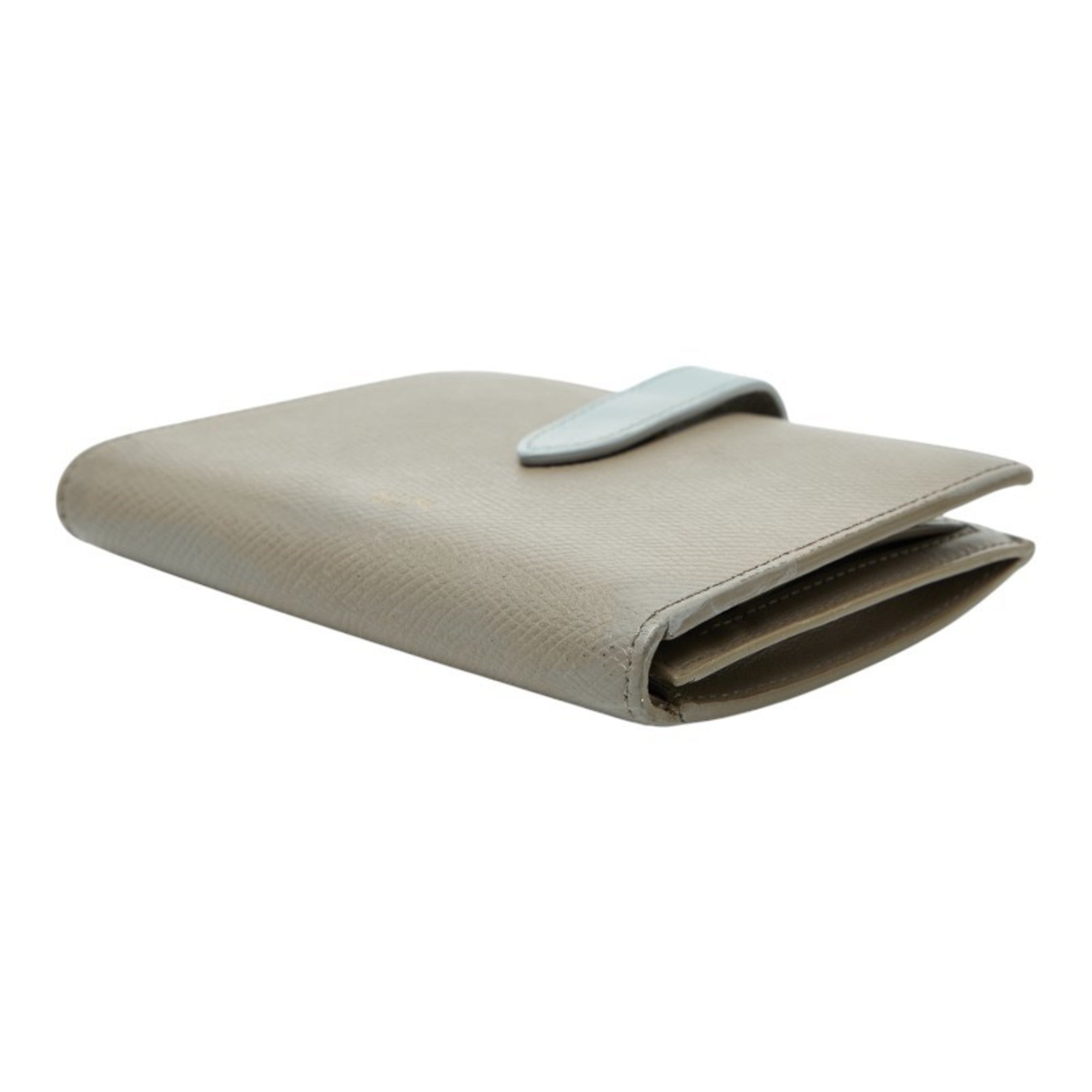 Celine Beige Blue Leather Wallet (Bi-Fold) (Pre-Owned)
