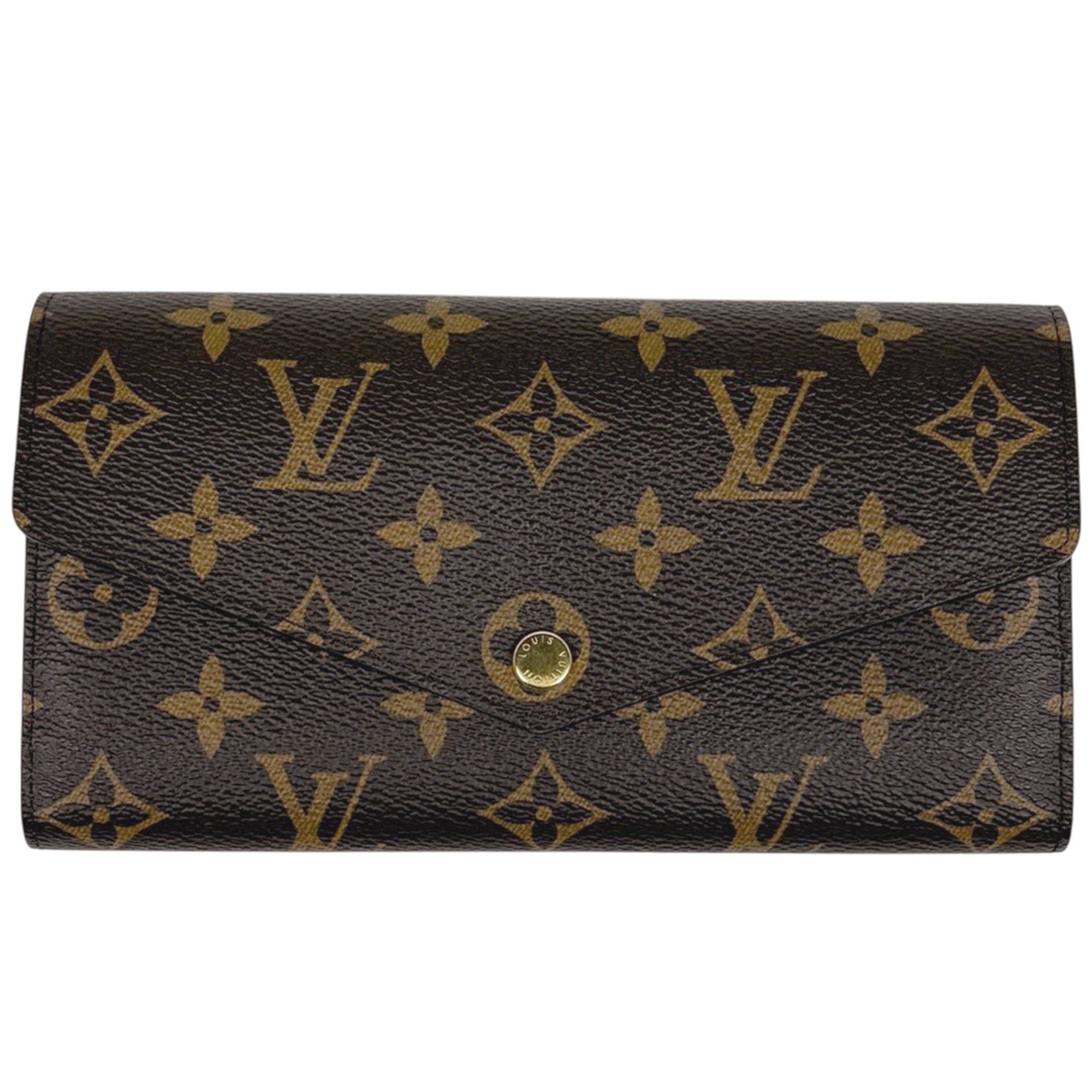 Louis Vuitton Monogram Brown Fuchsia Monogram Long Wallet (Bi-Fold) (Pre-Owned)