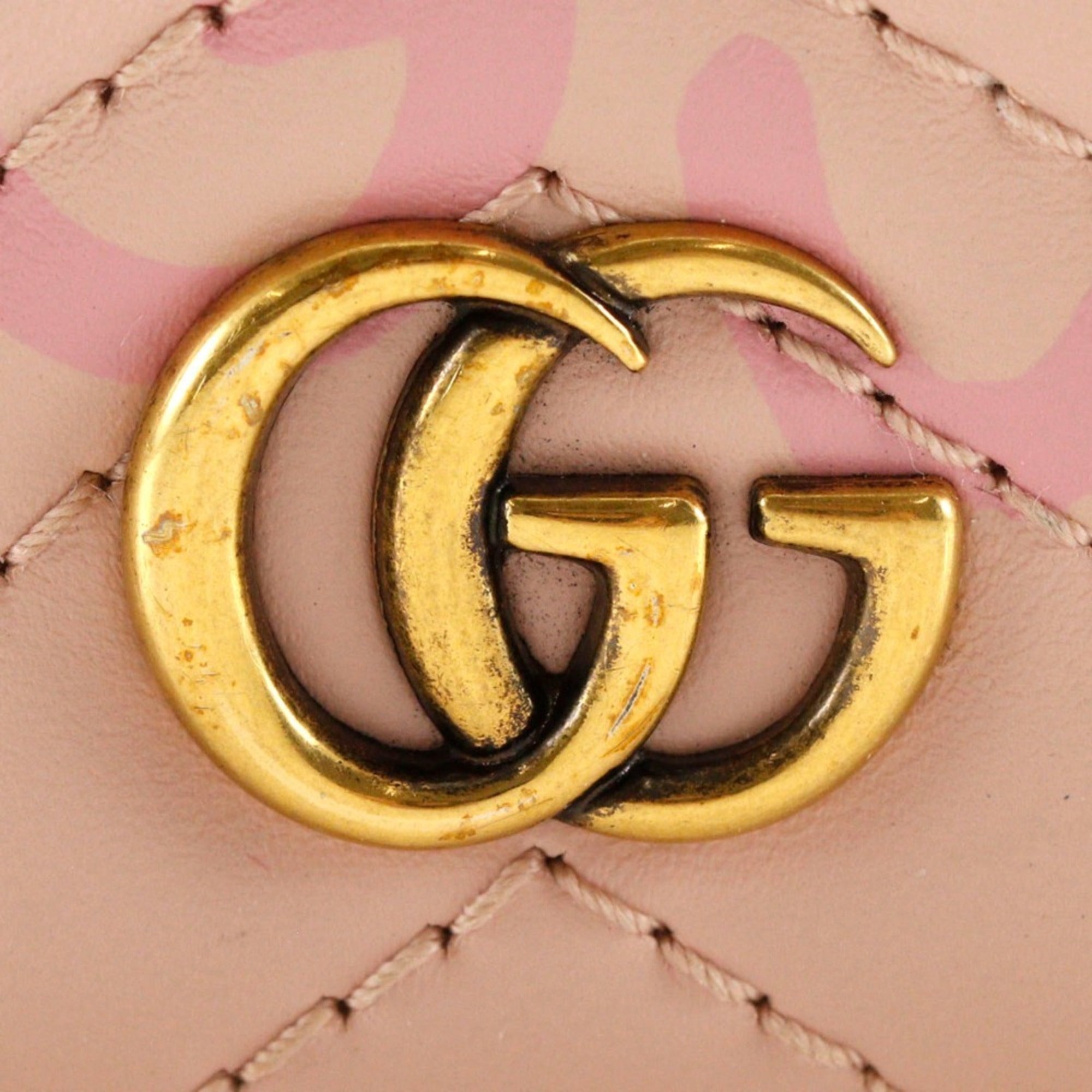 Gucci Pink Leather Bill Wallet (Bi-Fold) (Pre-Owned)