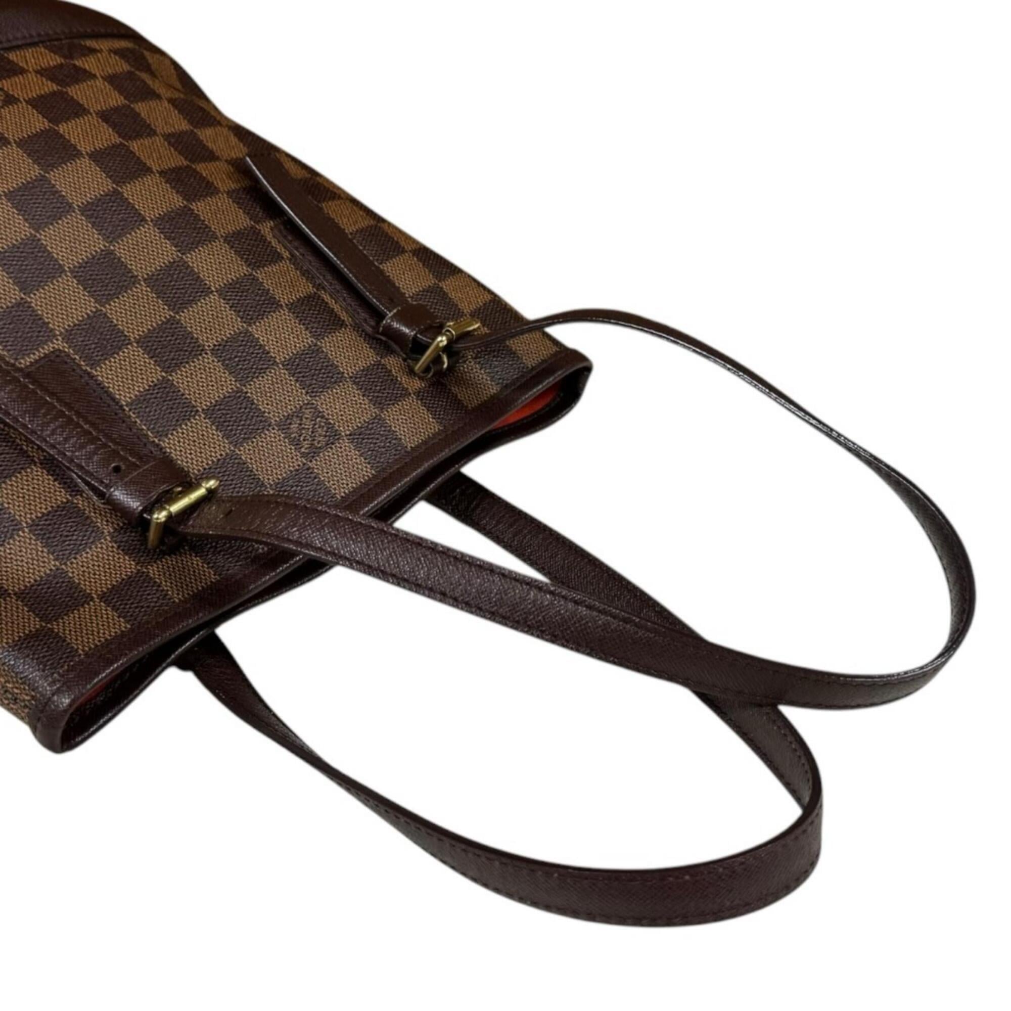 Louis Vuitton Damier Brown Damier Canvas Handbag Pouch Shoulder Bag (Pre-Owned)