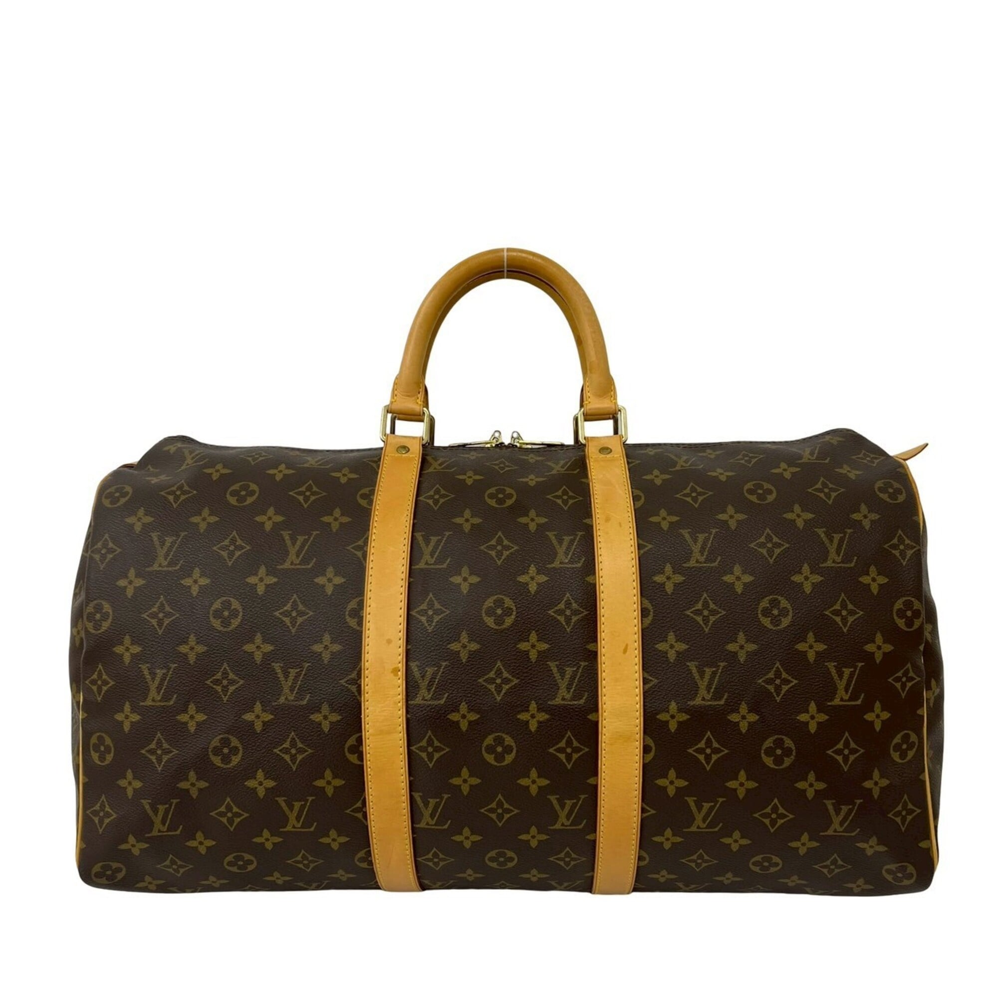 Louis Vuitton Brown Leather Pvc Boston Bag Handbag (Pre-Owned)