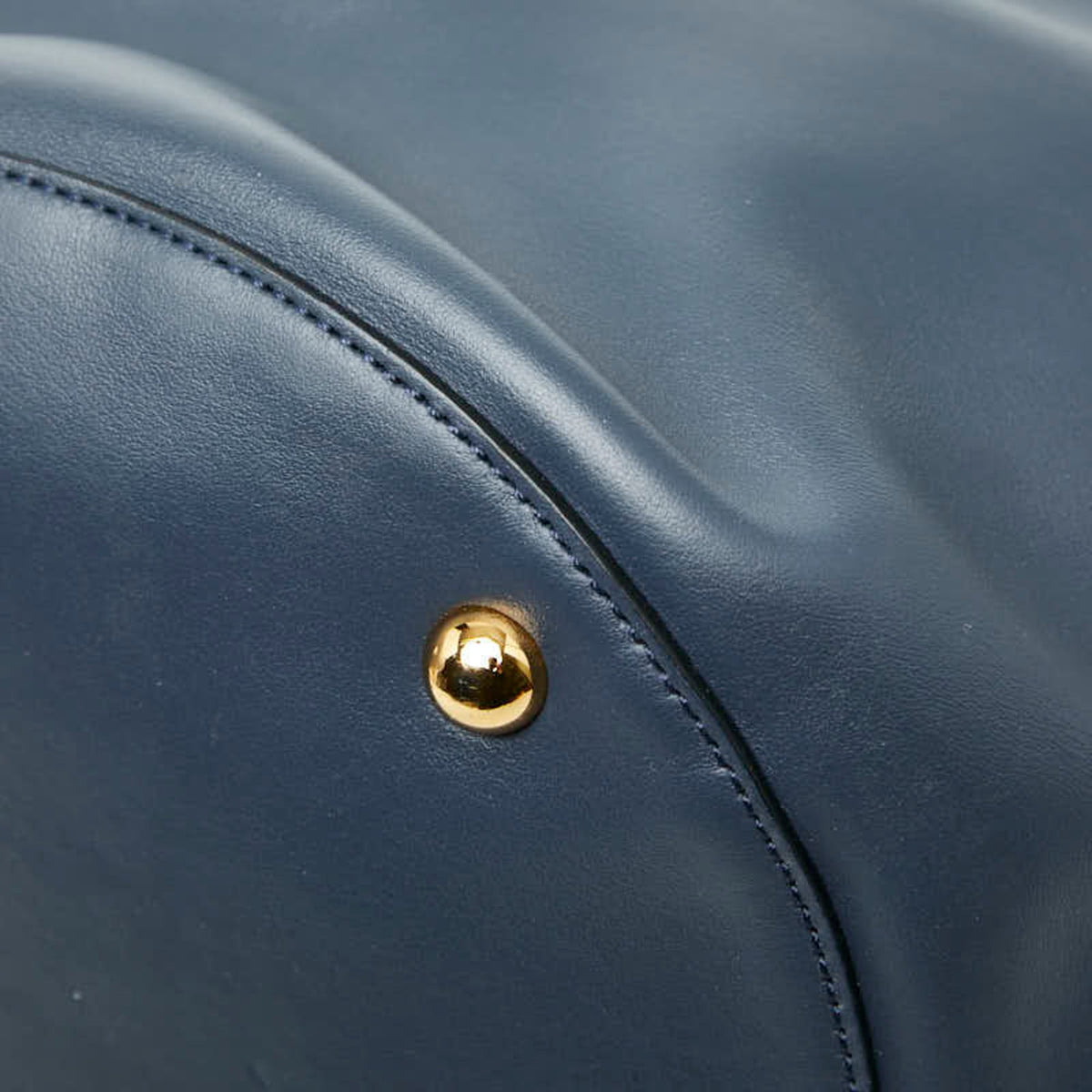 Marni Navy Leather Handbag Pouch Shoulder Bag (Pre-Owned)
