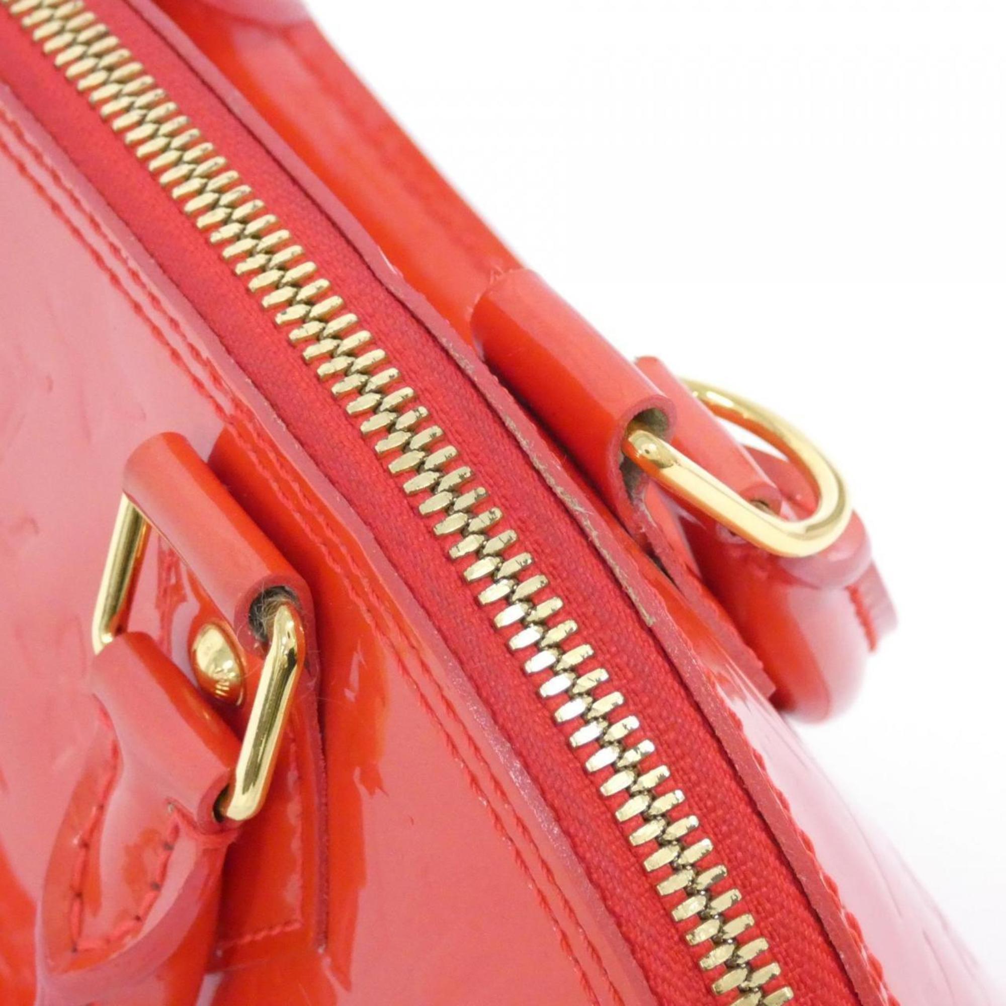 Louis Vuitton Vernis Rouge Grenadine Leather Handbag (Pre-Owned)