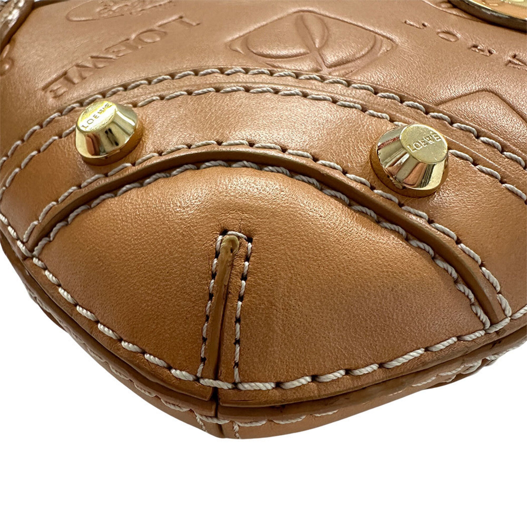 Loewe Brown Leather Handbag Shoulder Bag (Pre-Owned)