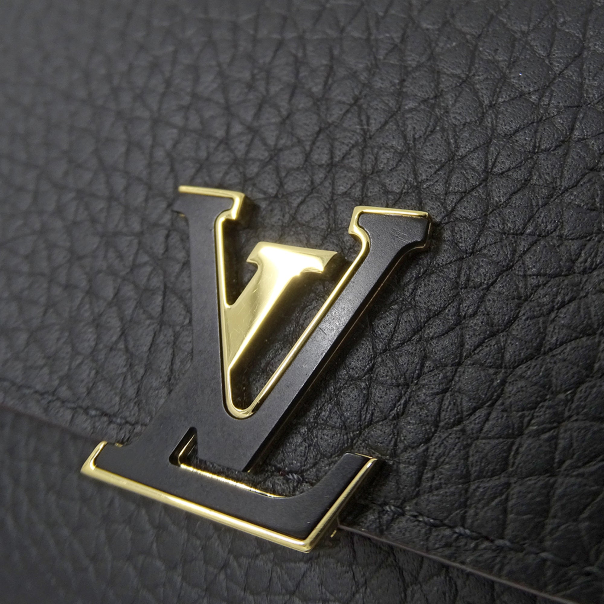 Louis Vuitton Black Hot Pink Noir Leather Wallet (Bi-Fold) (Pre-Owned)
