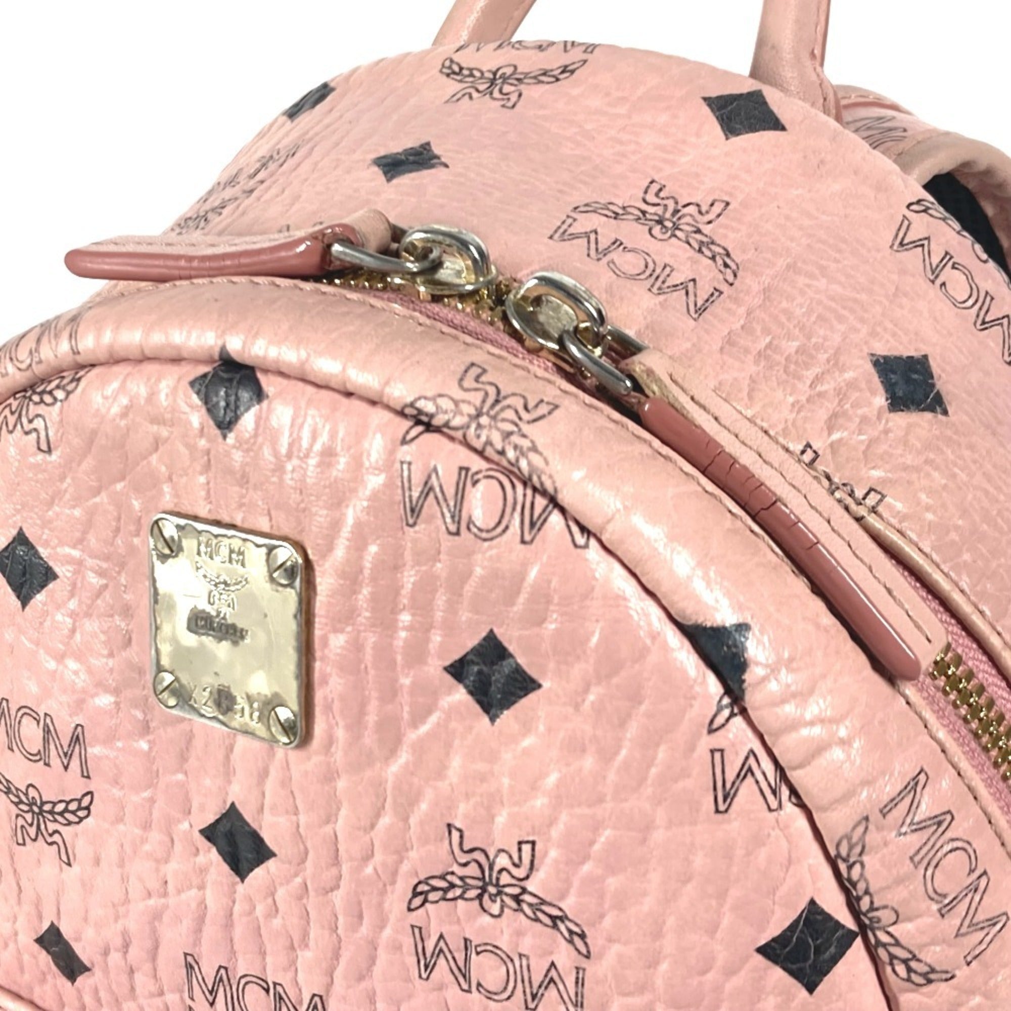 Mcm Pink Leather Backpack (Pre-Owned)