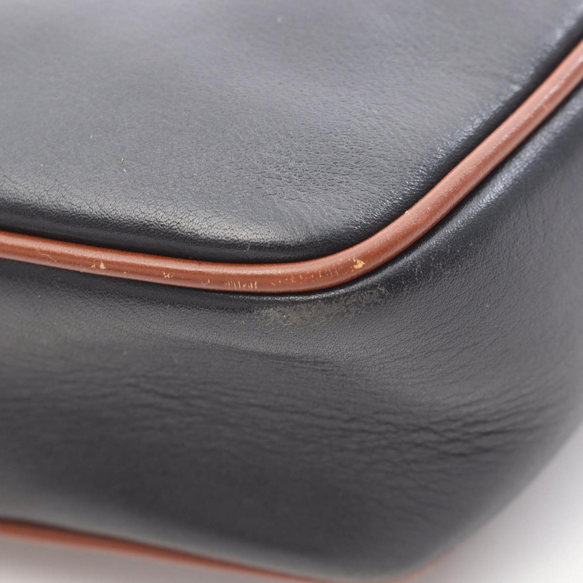 Celine Black Brown Leather Handbag Shoulder Bag (Pre-Owned)