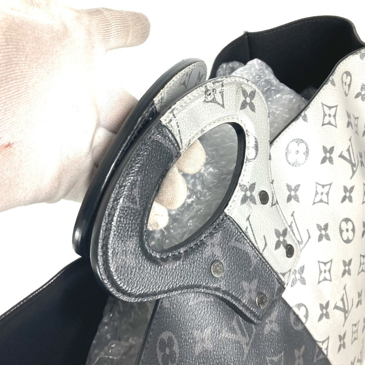 Louis Vuitton Black Silver Monogram Eclipse Handbag Tote Bag (Pre-Owned)