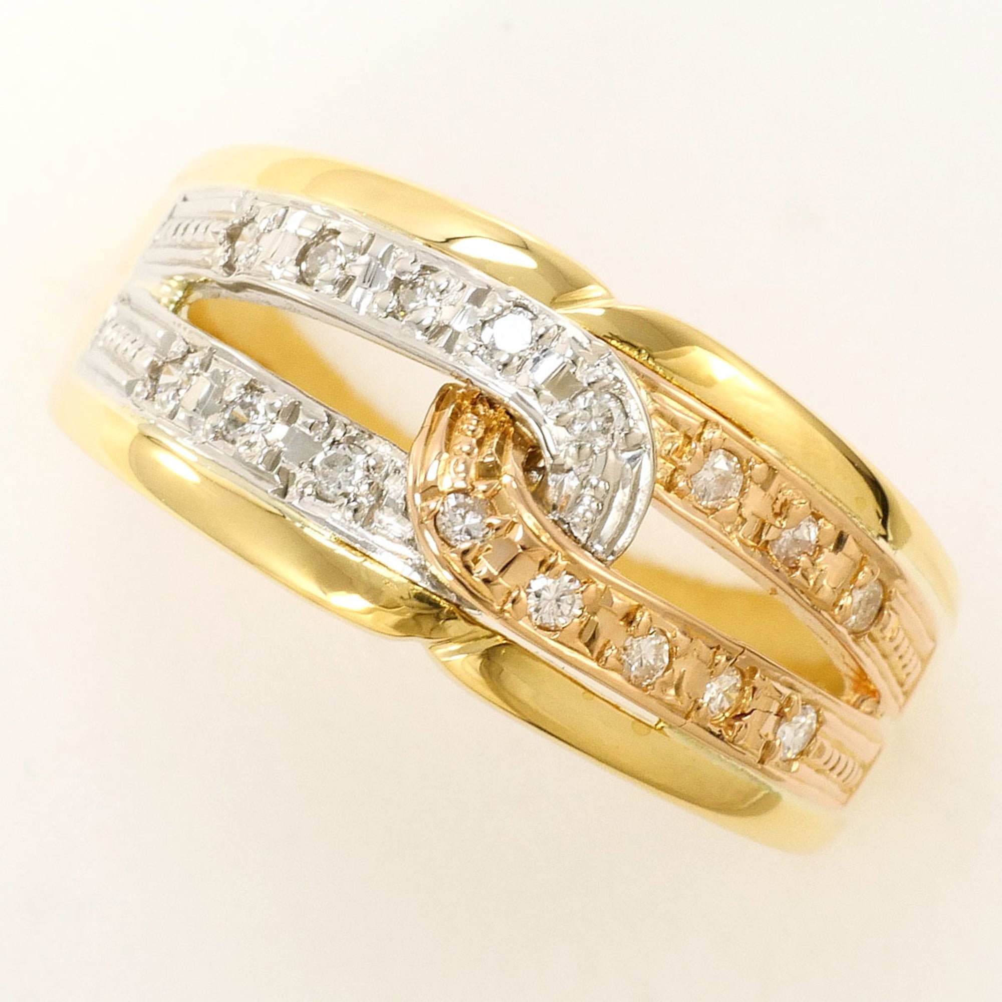 Unbranded Pink Gold Platinum Yellow Gold Yellow Gold (18K) Pink Gold (18K) Platinum 900 Band Ring (Pre-Owned)