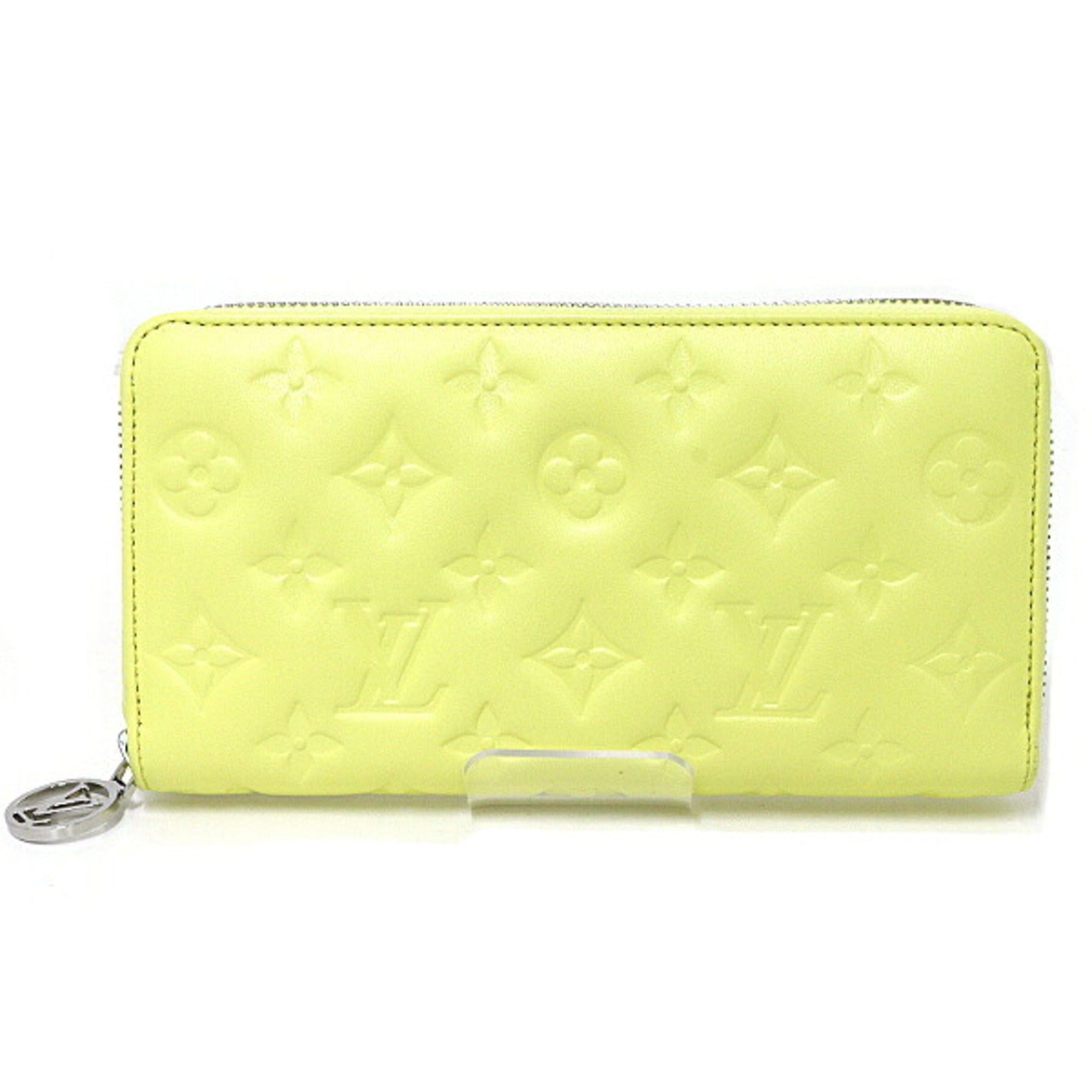 Louis Vuitton Monogram Yellow Leather Long Wallet (Bi-Fold) (Pre-Owned)