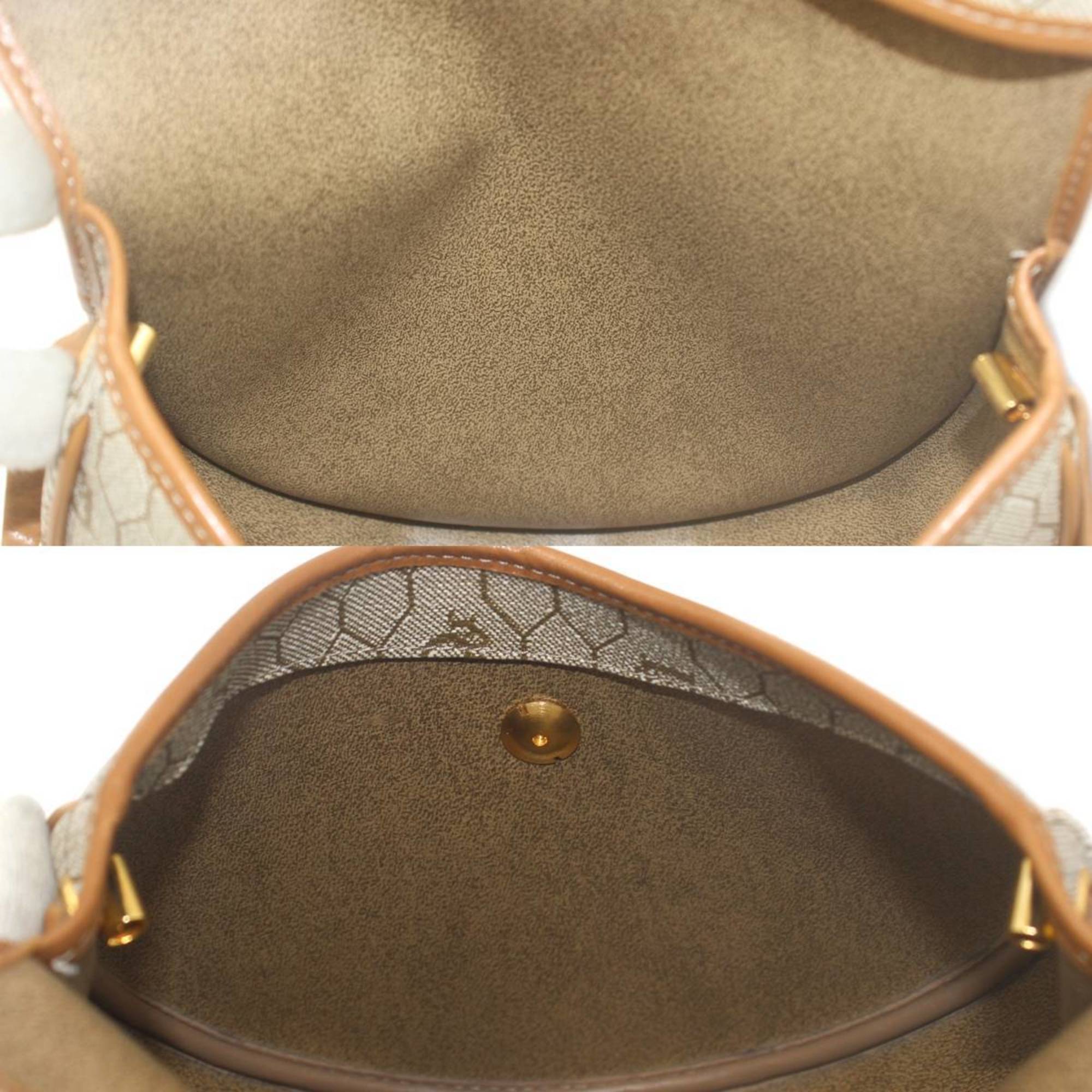 Christian Dior Beige Pvc Leather Shoulder Bag (Pre-Owned)
