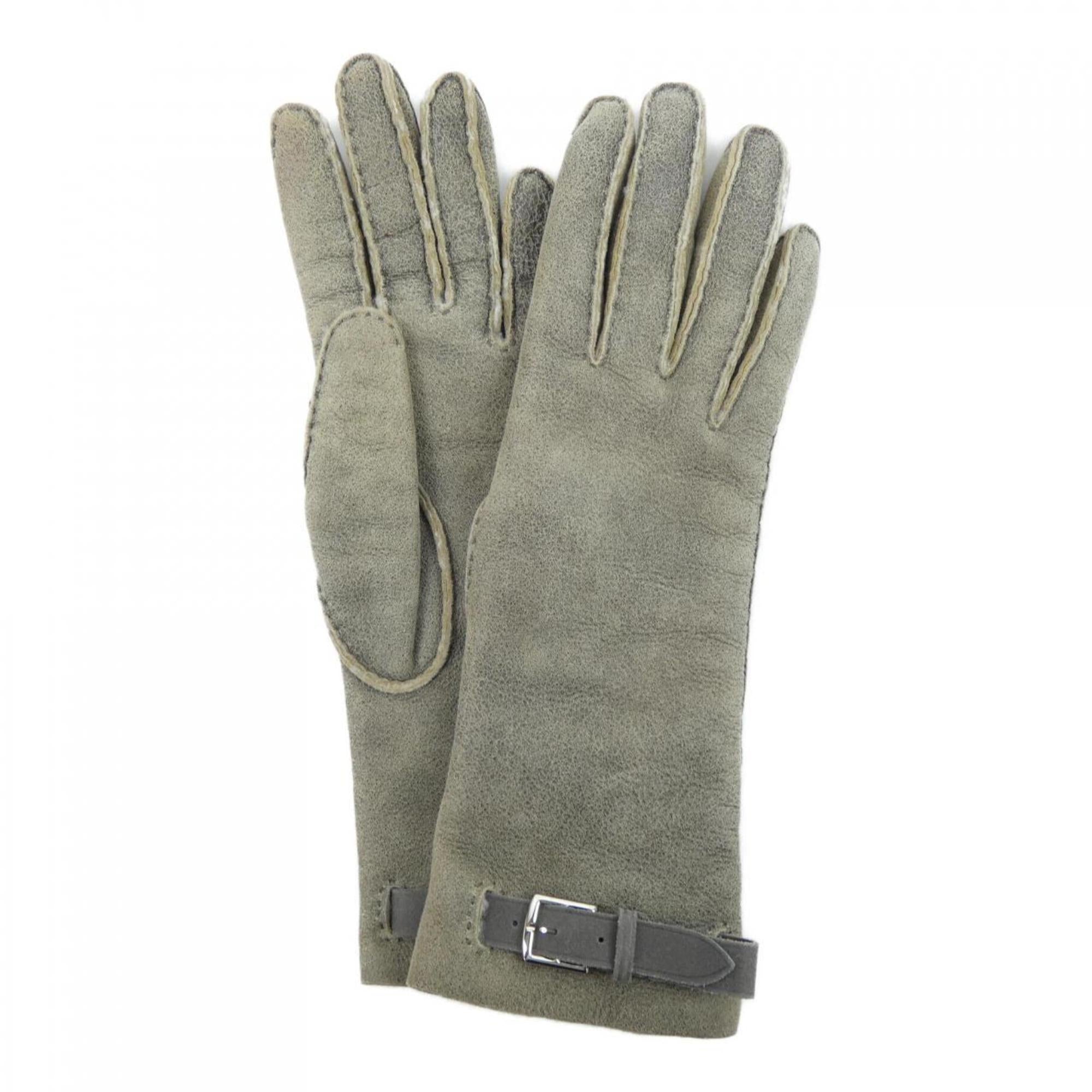 Hermes Khaki Warm Gloves (Pre-Owned)