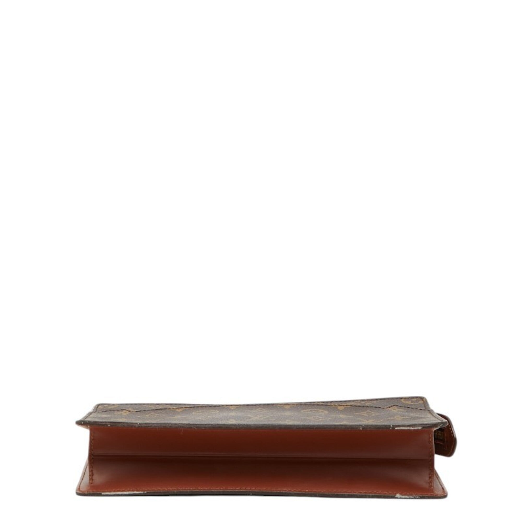 Louis Vuitton Monogram Brown Pvc Leather Clutch Bag Pochette (Pre-Owned)
