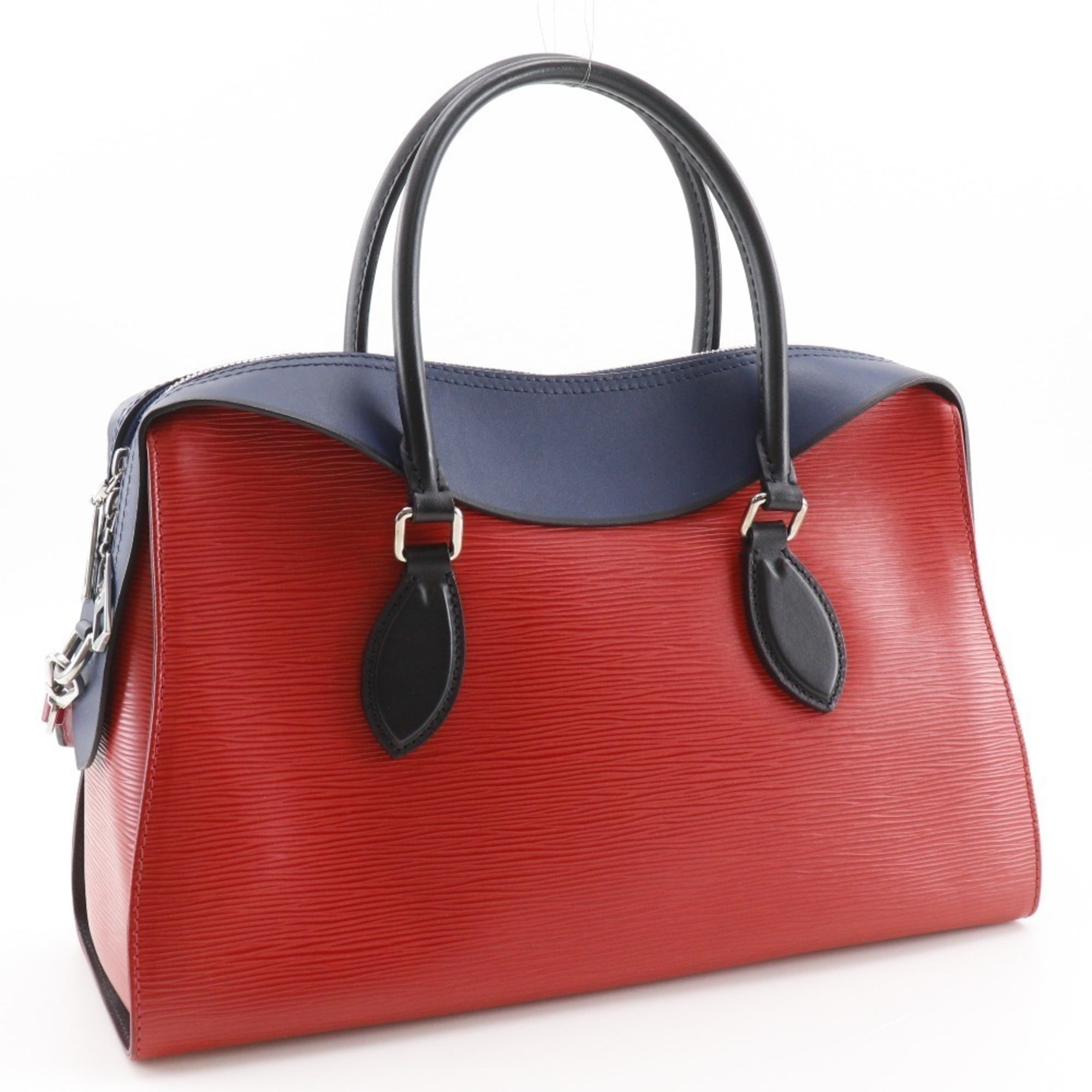 Louis Vuitton Navy Red Color Epi Leather Handbag Tote Bag (Pre-Owned)