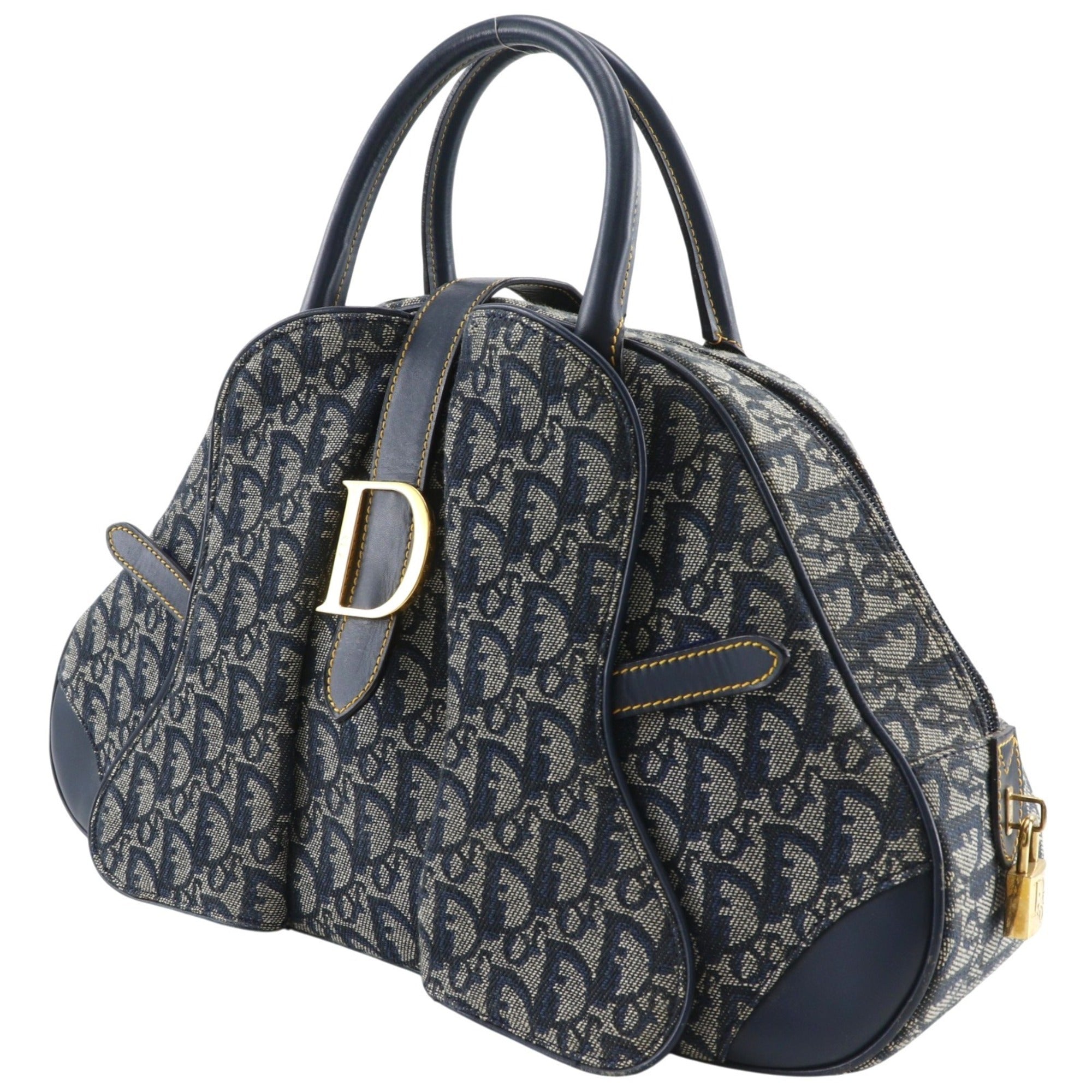 Christian Dior Navy Canvas Handbag (Pre-Owned)