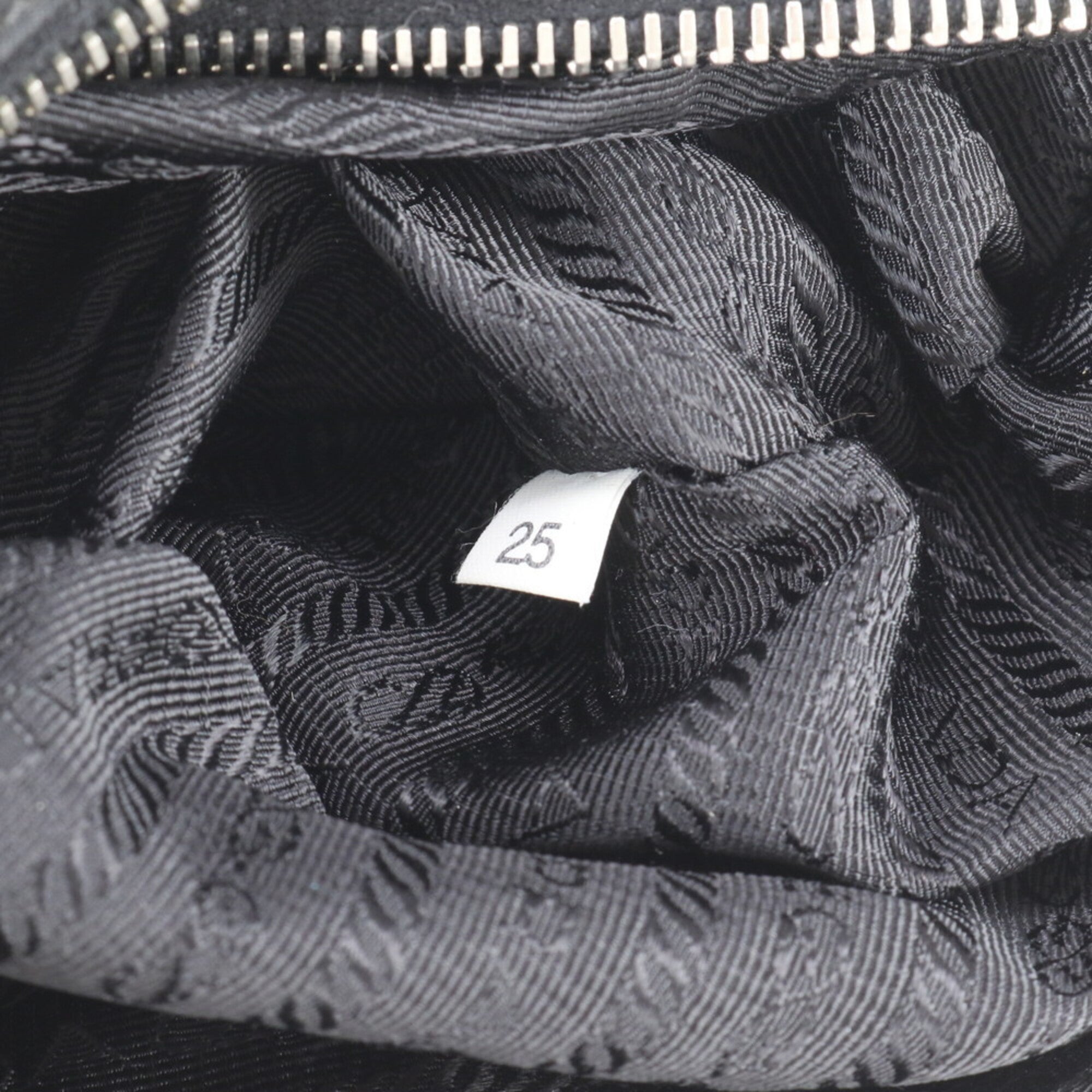 Prada Black Nylon Leather Handbag Shoulder Bag (Pre-Owned)