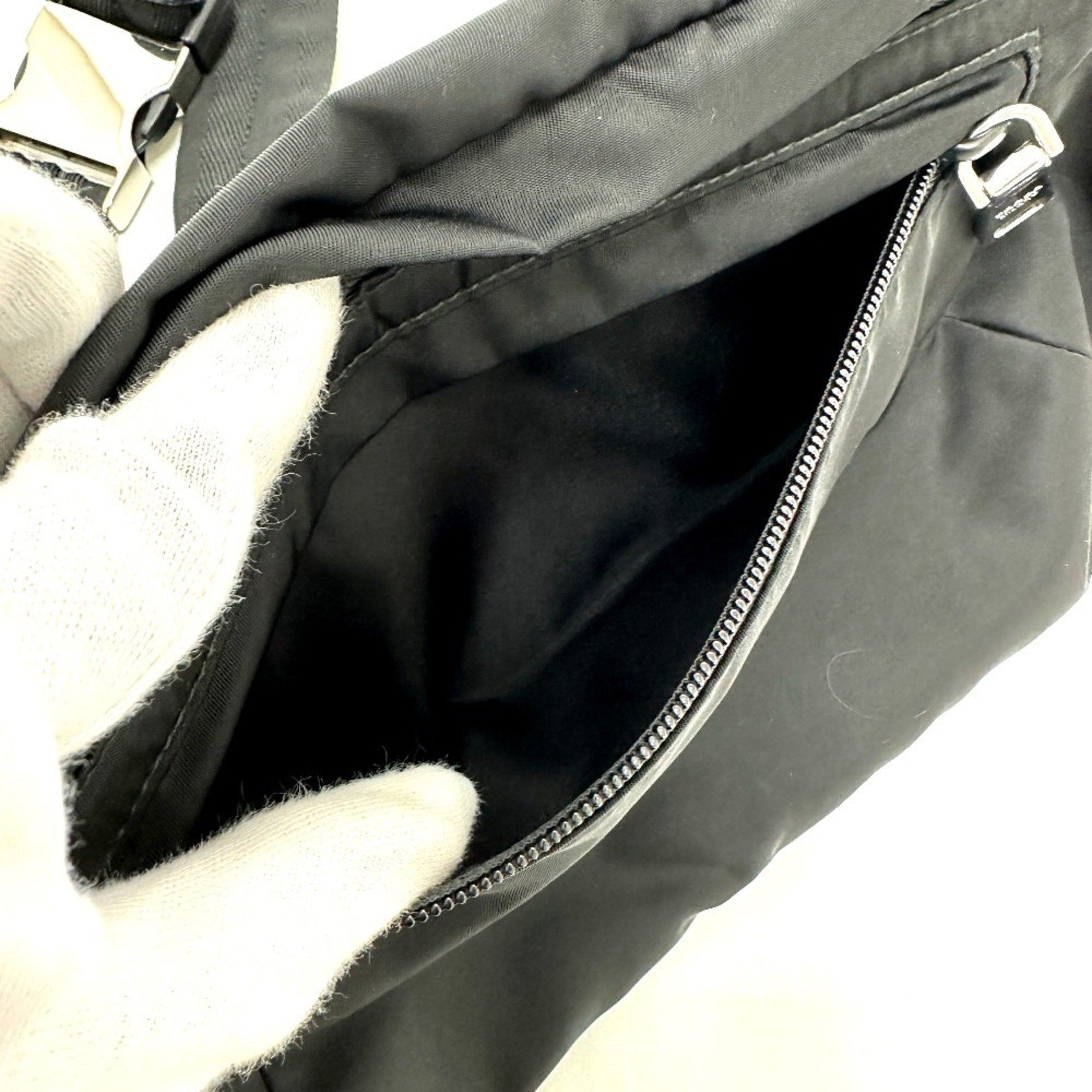 Prada Black Nylon Handbag Sling Bag (Pre-Owned)
