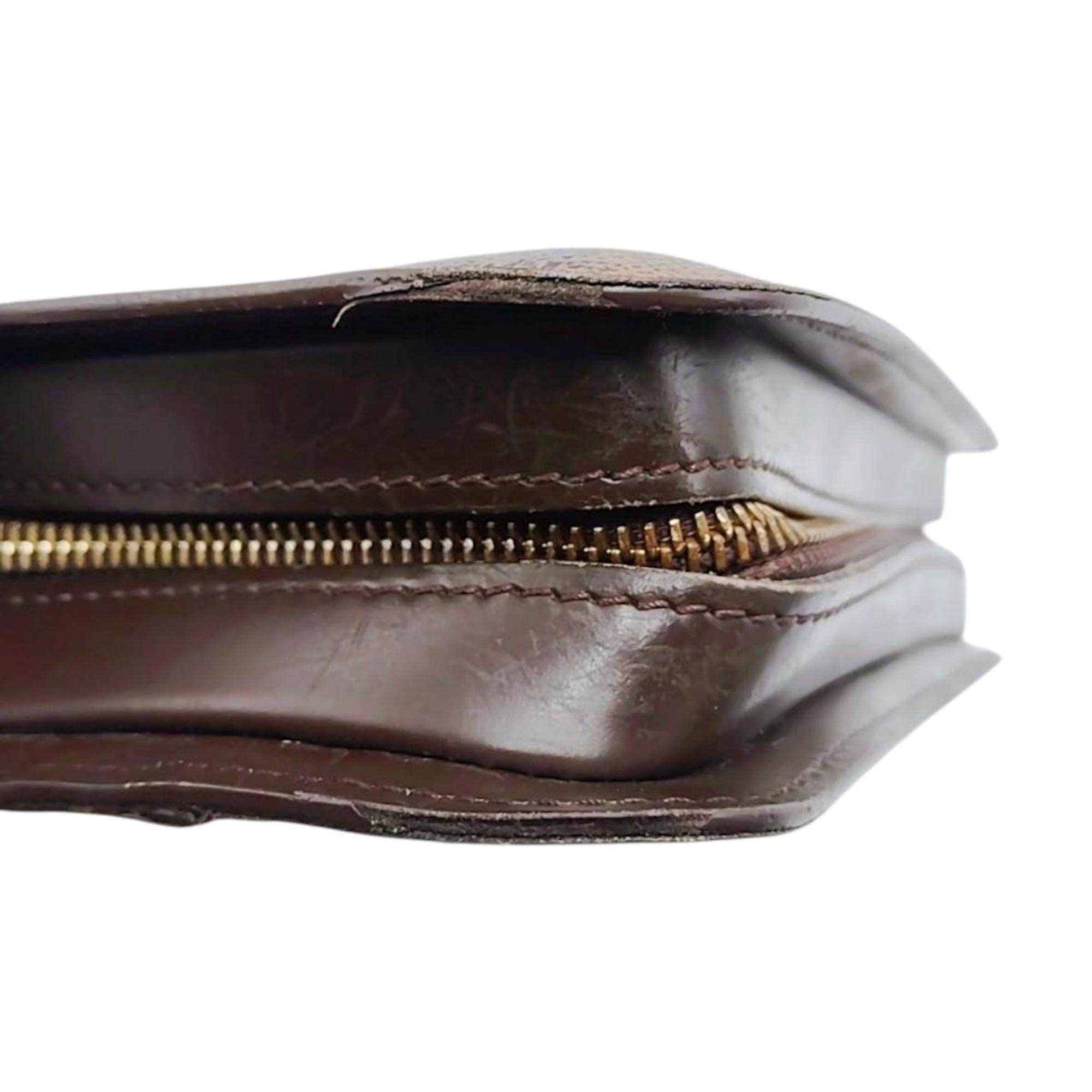 Louis Vuitton Damier Brown Damier Canvas Clutch Bag (Pre-Owned)