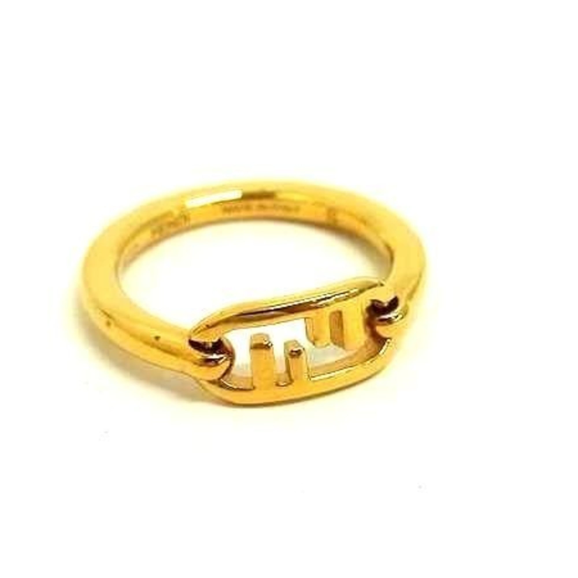 Fendi Gold Metal Band Ring (Pre-Owned)