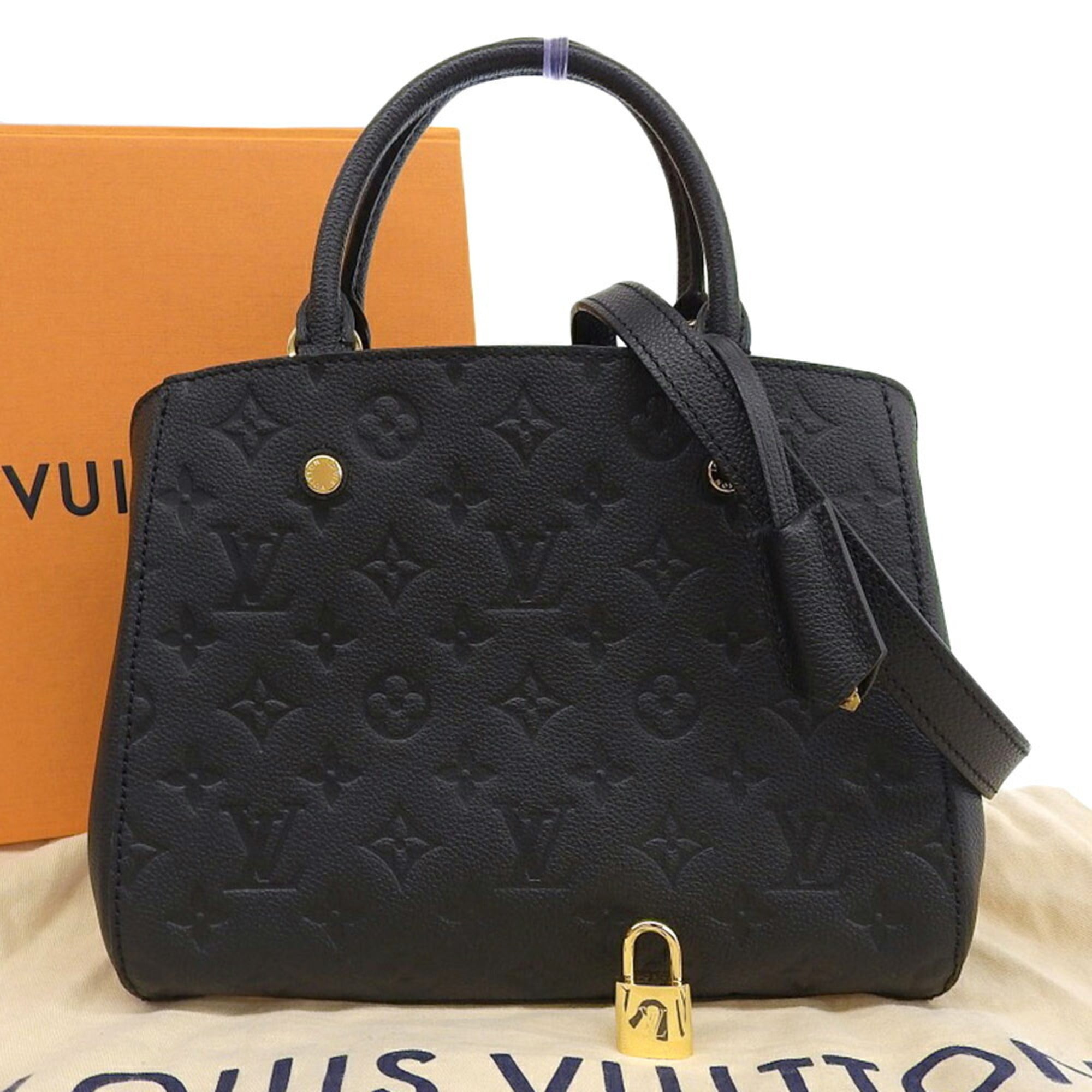 Louis Vuitton Monogram Empreinte Black Noir Leather Handbag (Pre-Owned)