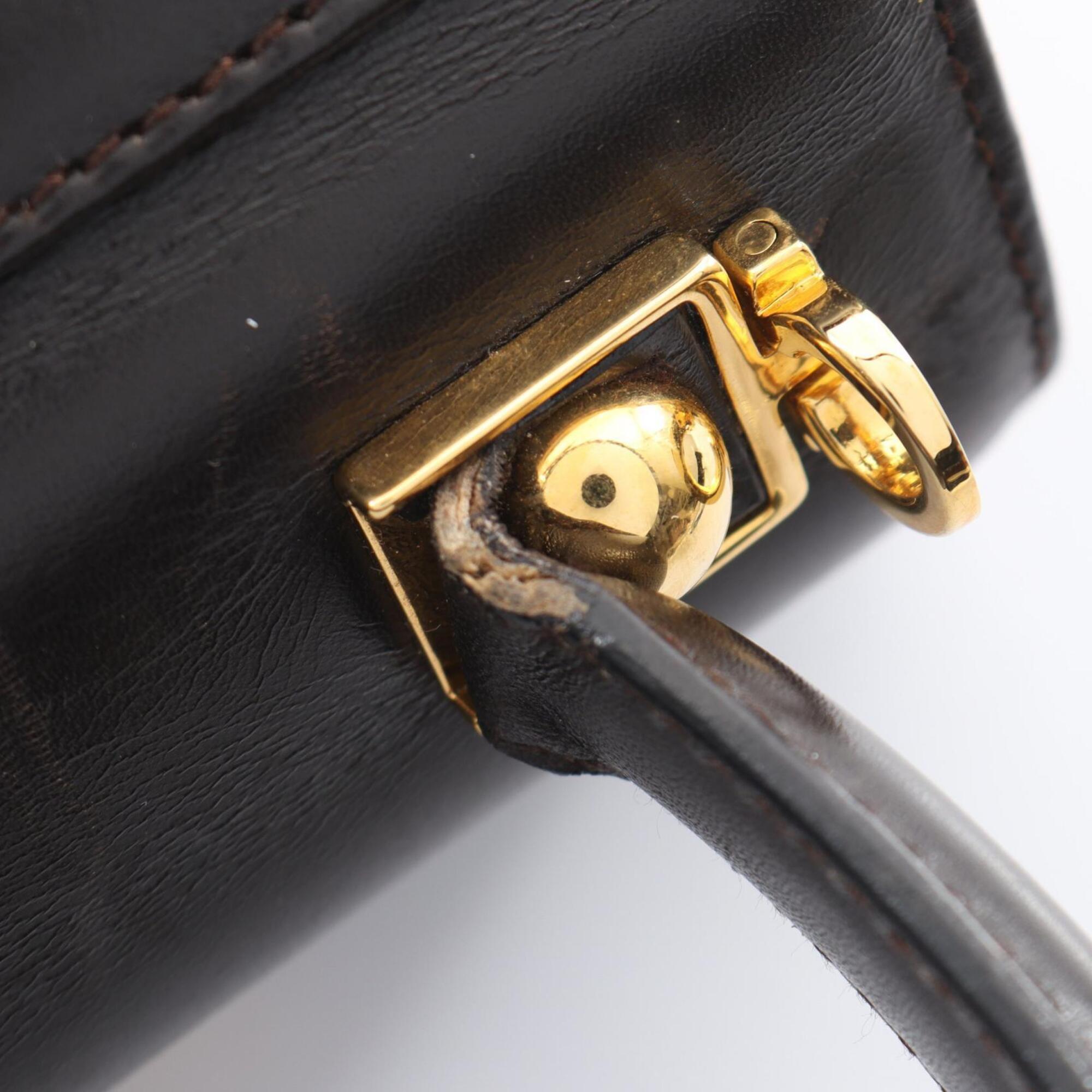 Salvatore Ferragamo Brown Leather Handbag (Pre-Owned)