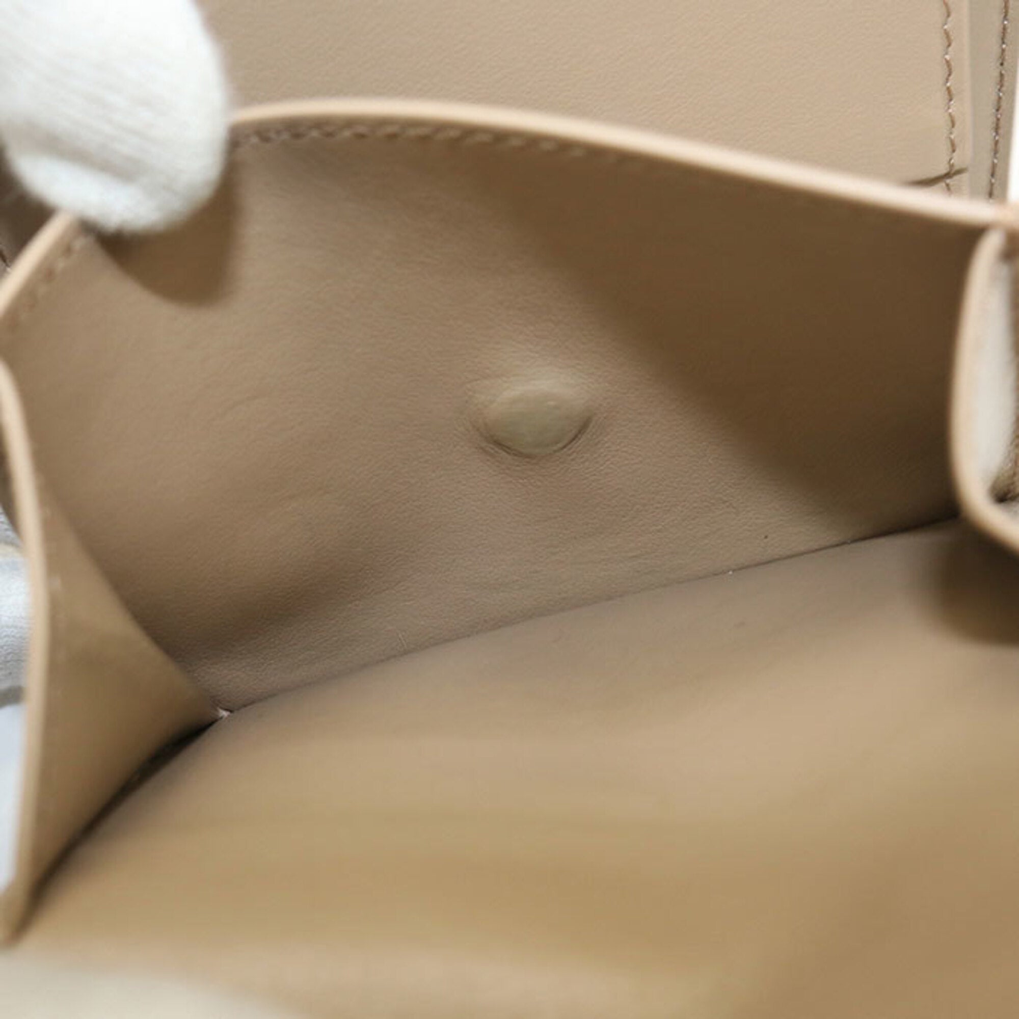 Celine Beige Leather Wallet (Tri-Fold) (Pre-Owned)