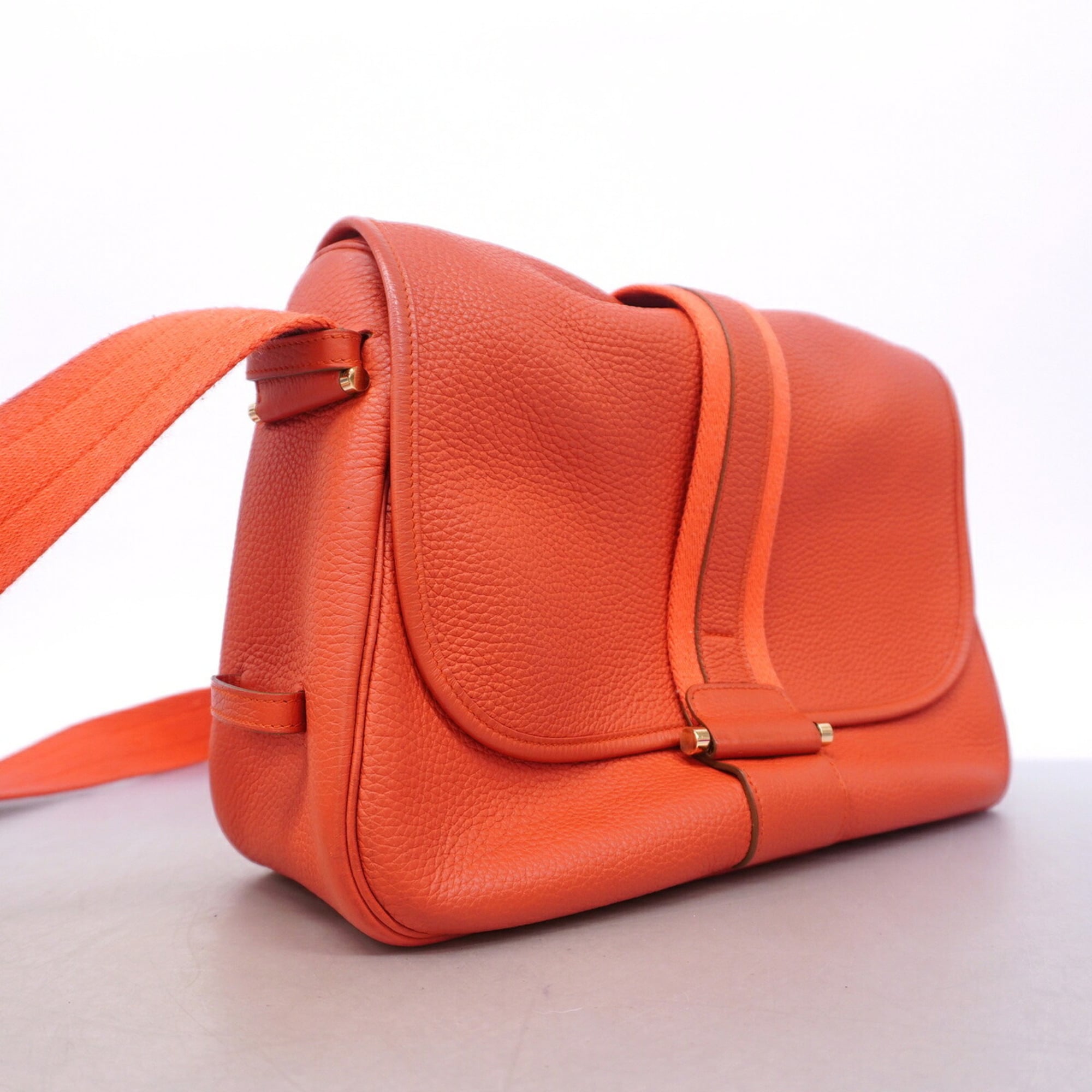 Hermes Rose Jaipur Taurillon Clemence Leather Shoulder Bag (Pre-Owned)