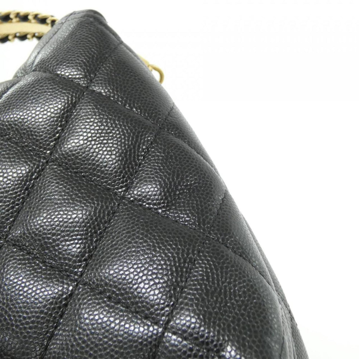 Chanel Black Grained Calfskin Handbag Shoulder Bag (Pre-Owned)