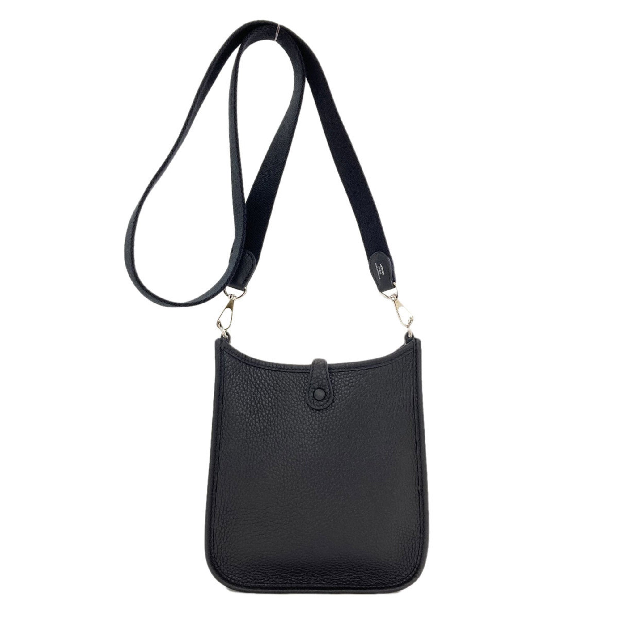 Hermes Black Taurillon Clemence Leather Shoulder Bag (Pre-Owned)