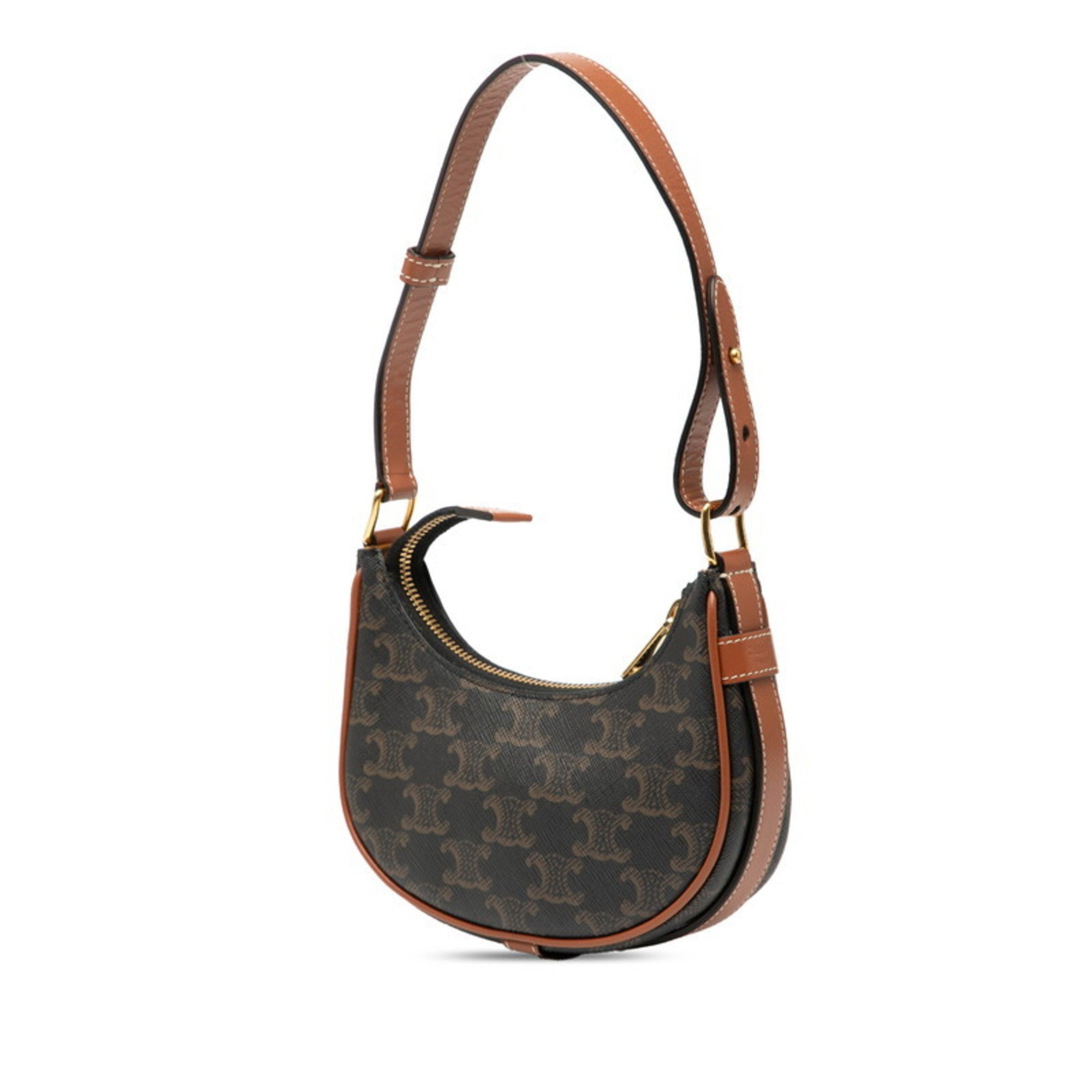 Celine Brown Pvc Leather Handbag Shoulder Bag (Pre-Owned)