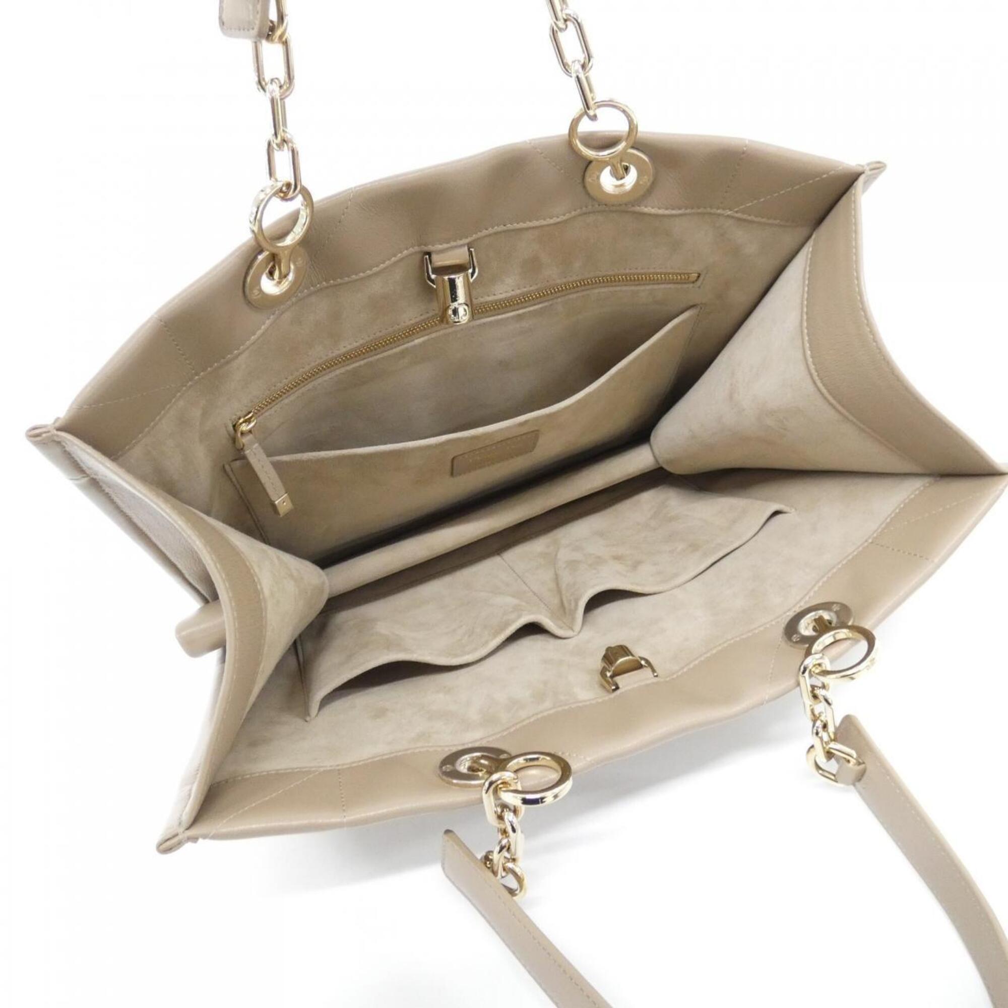 Christian Dior Beige Leather Handbag (Pre-Owned)