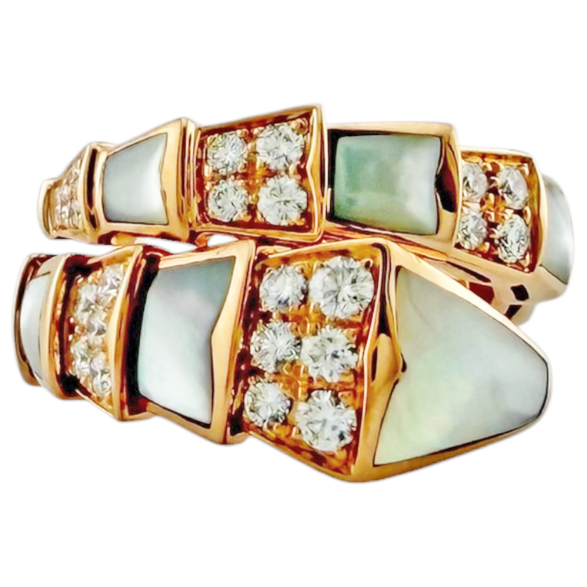 Bvlgari Serpenti Pink Gold Pink Gold (18K) Band Ring (Pre-Owned)