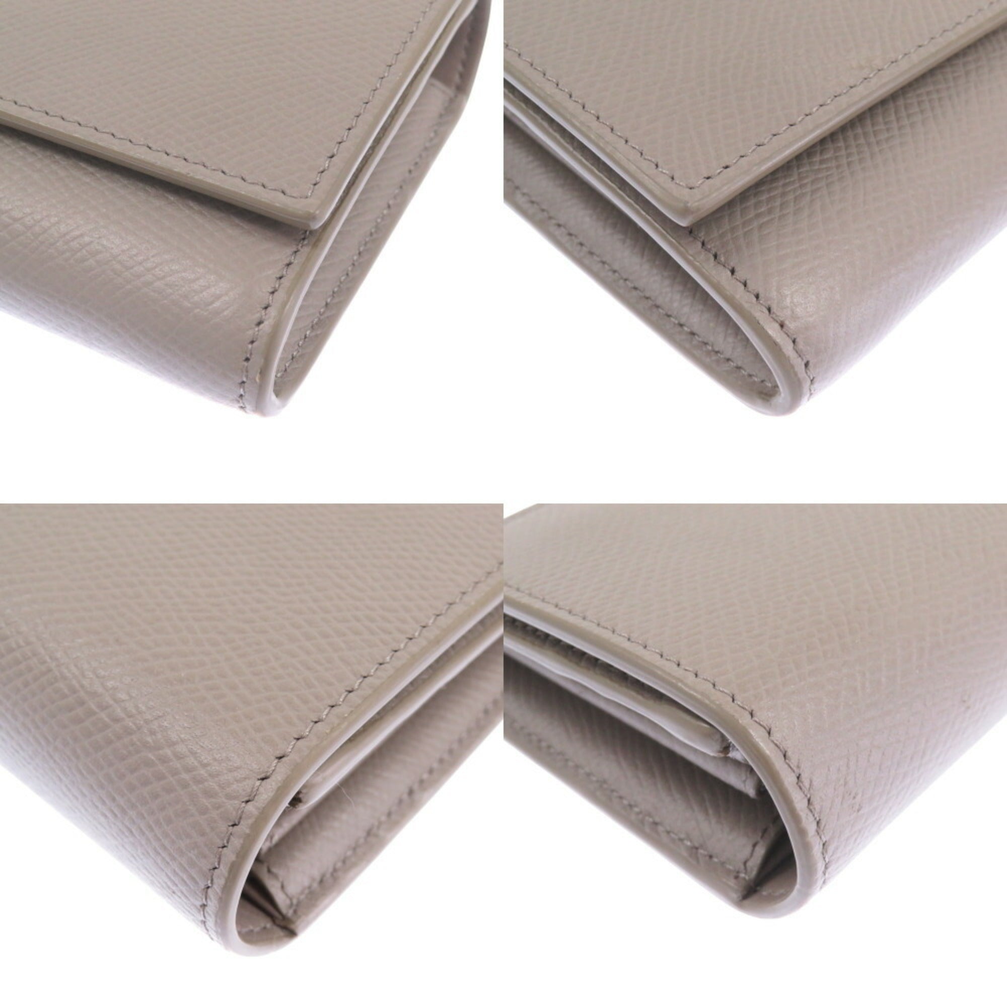 Celine Gray Leather Long Wallet (Bi-Fold) (Pre-Owned)