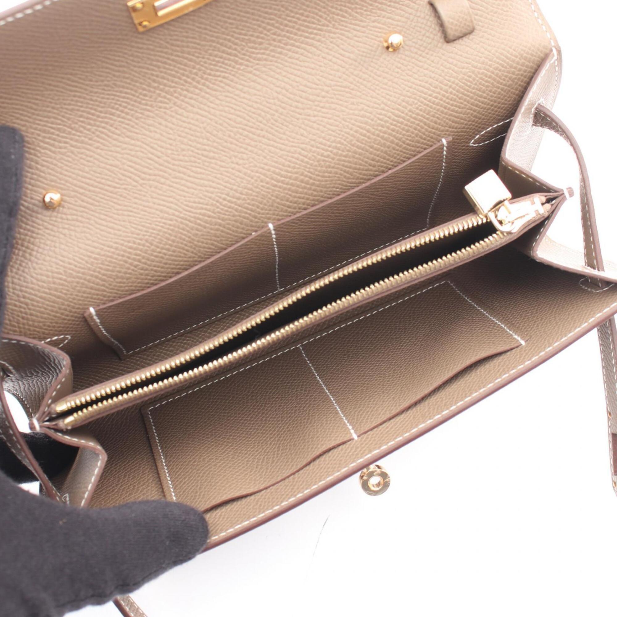 Hermes Etoupe Gray Gray Epsom Leather Handbag Shoulder Bag (Pre-Owned)