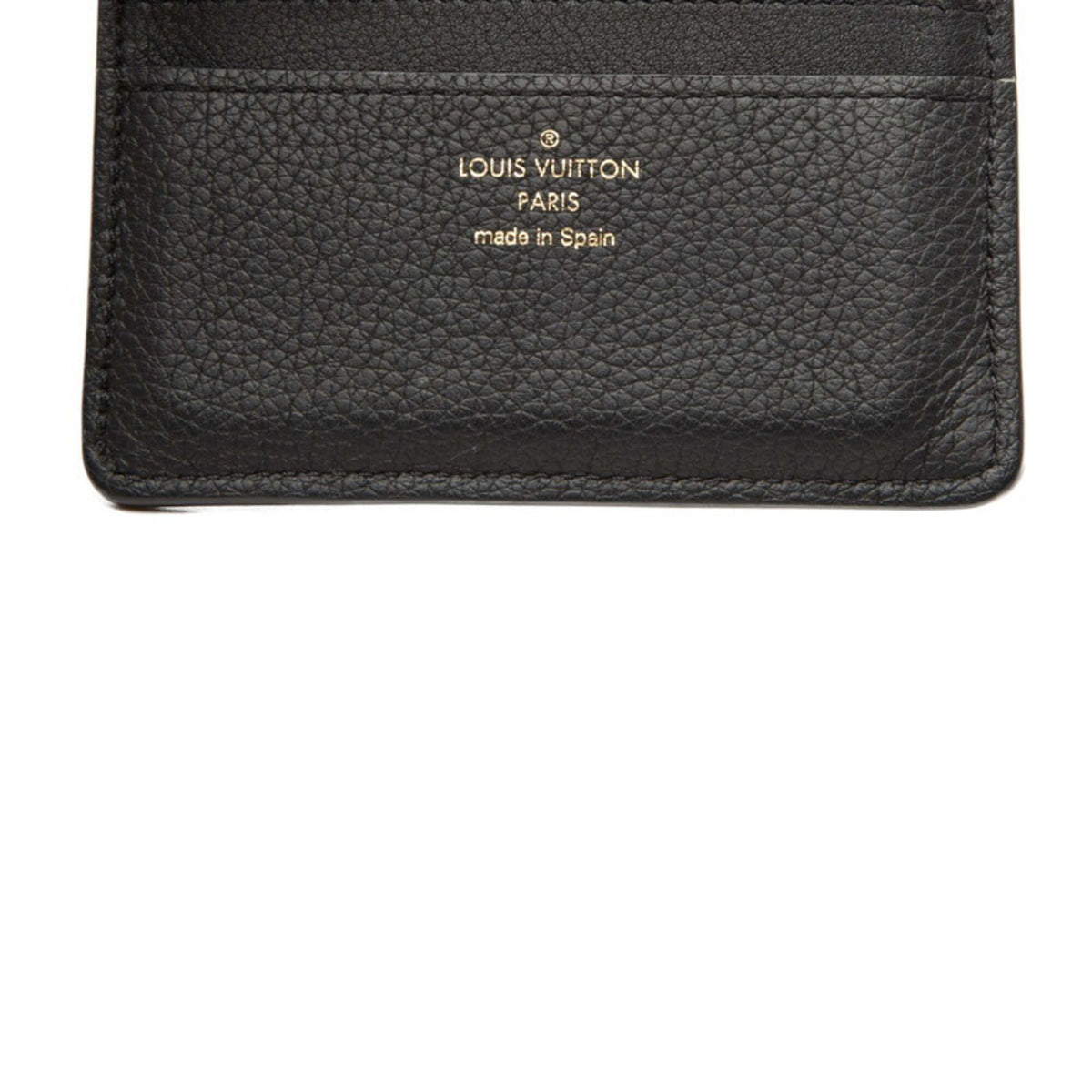 Louis Vuitton Black Leather Wallet (Bi-Fold) (Pre-Owned)
