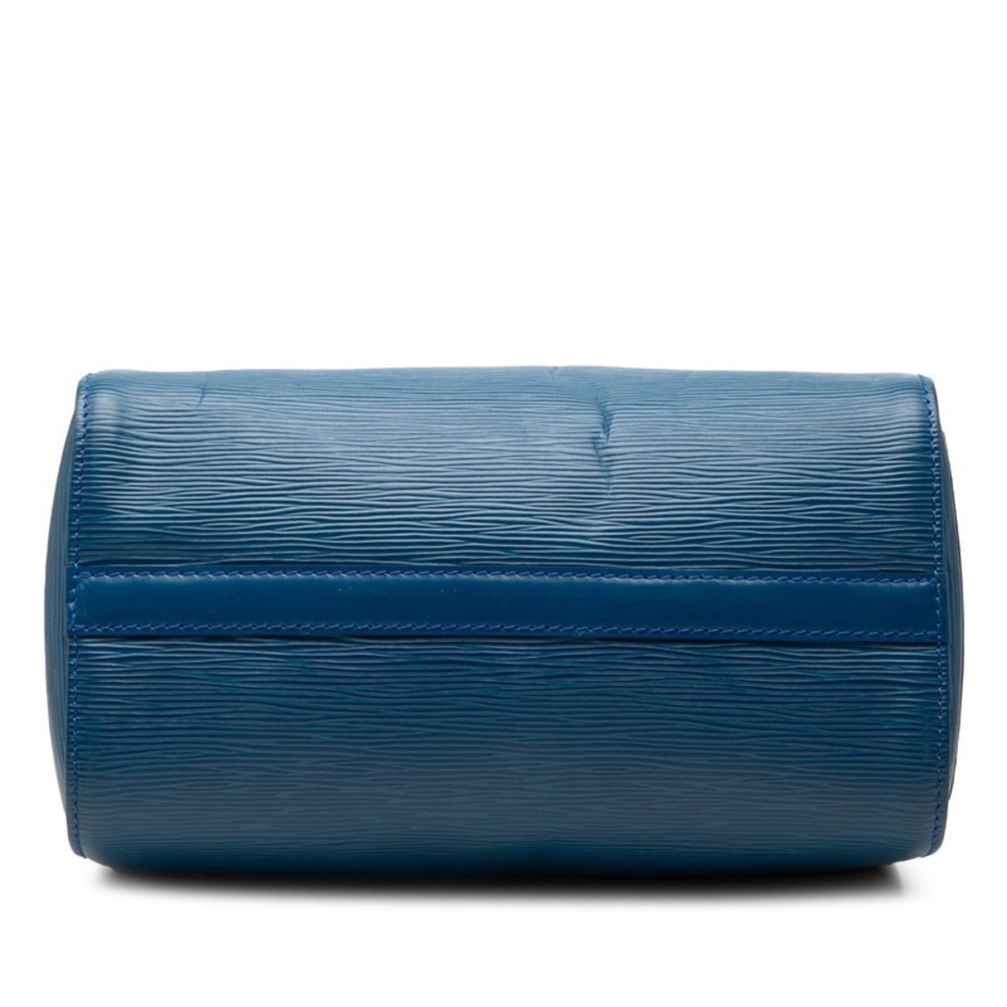 Louis Vuitton Epi Toledo Blue Leather Boston Bag Handbag (Pre-Owned)