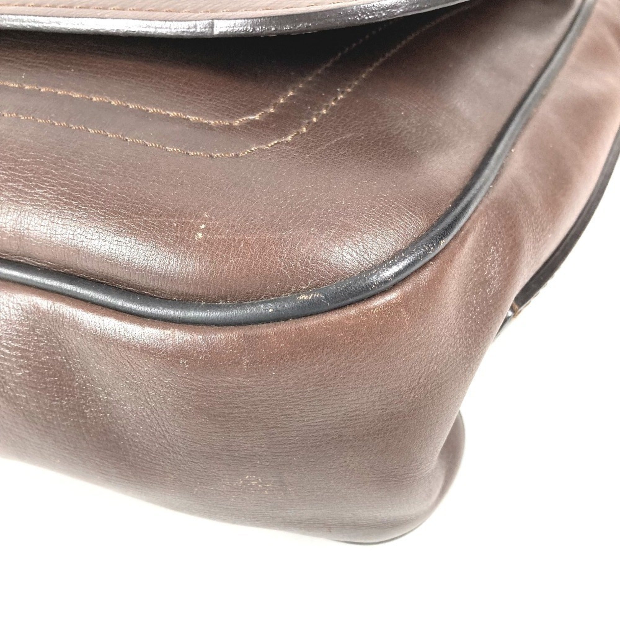 Louis Vuitton Brown Coffee Utah Leather Messenger Bag Shoulder Bag (Pre-Owned)