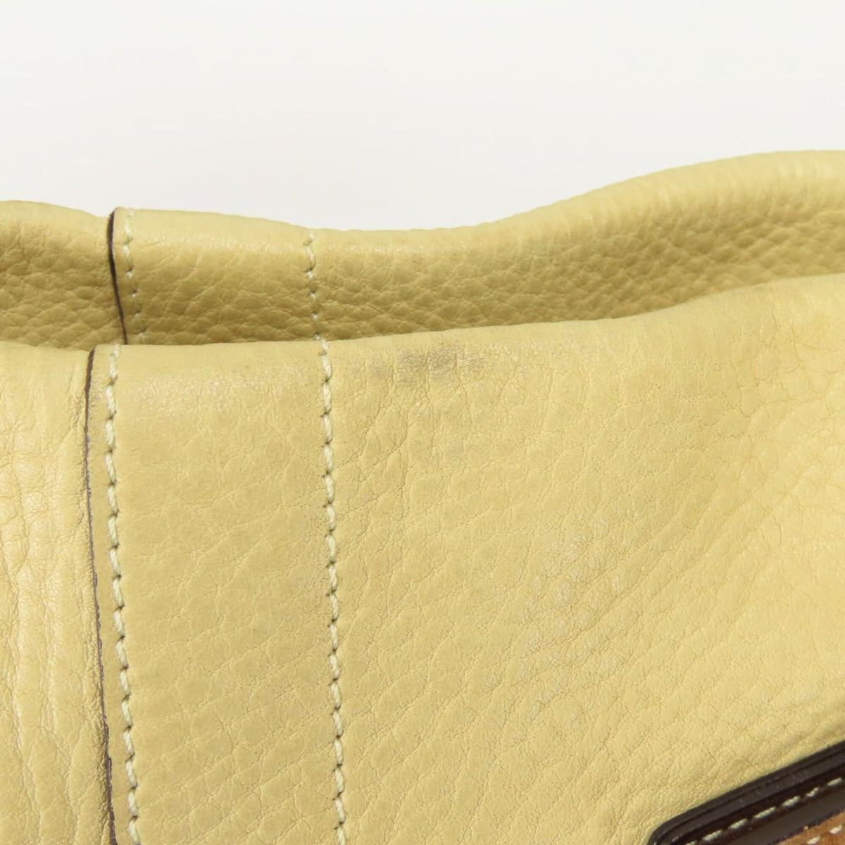 Coach Beige Brown Leather Shoulder Bag (Pre-Owned)