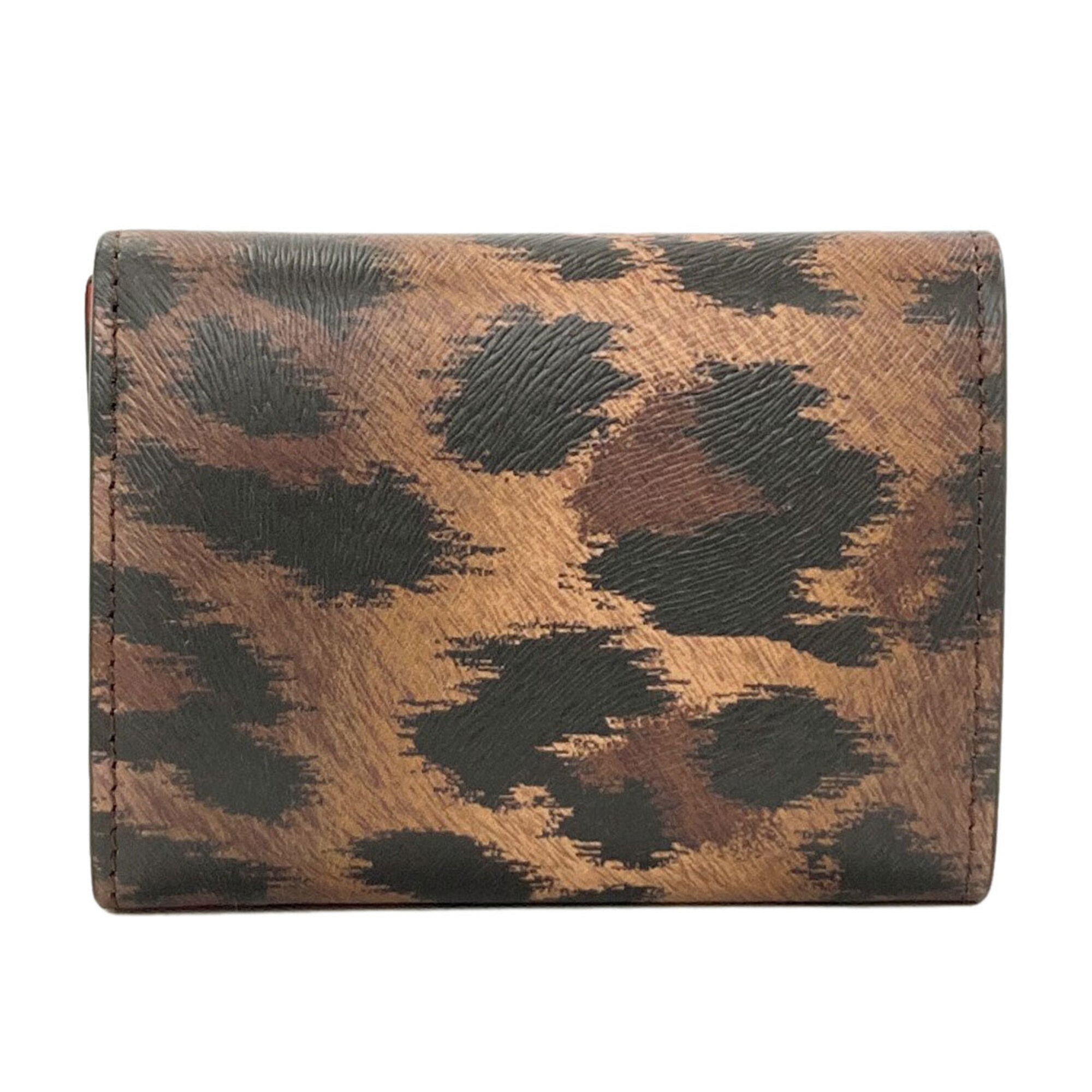 Christian Louboutin Brown Leather Wallet (Tri-Fold) (Pre-Owned)