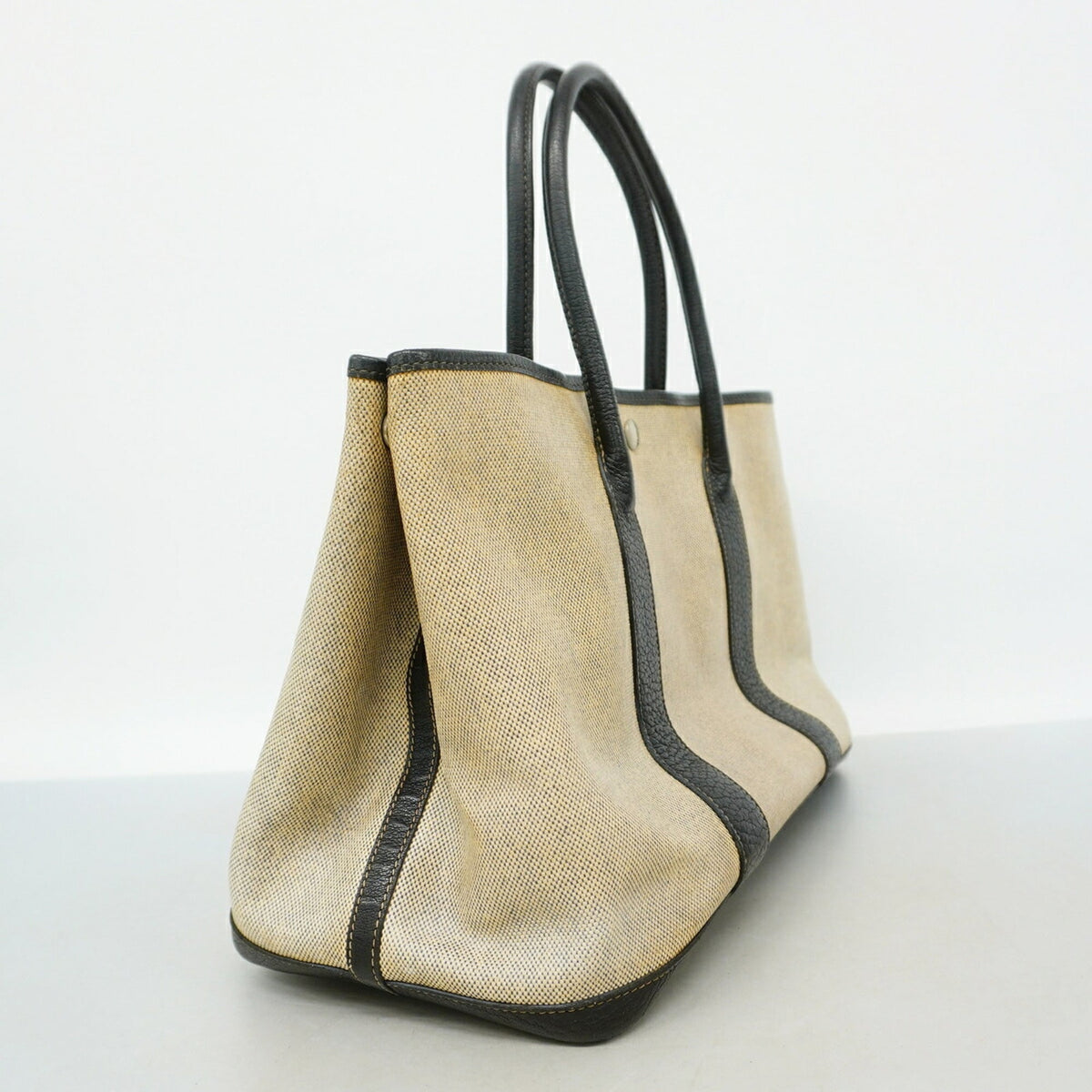 Hermes Black Toile H Tote Bag (Pre-Owned)